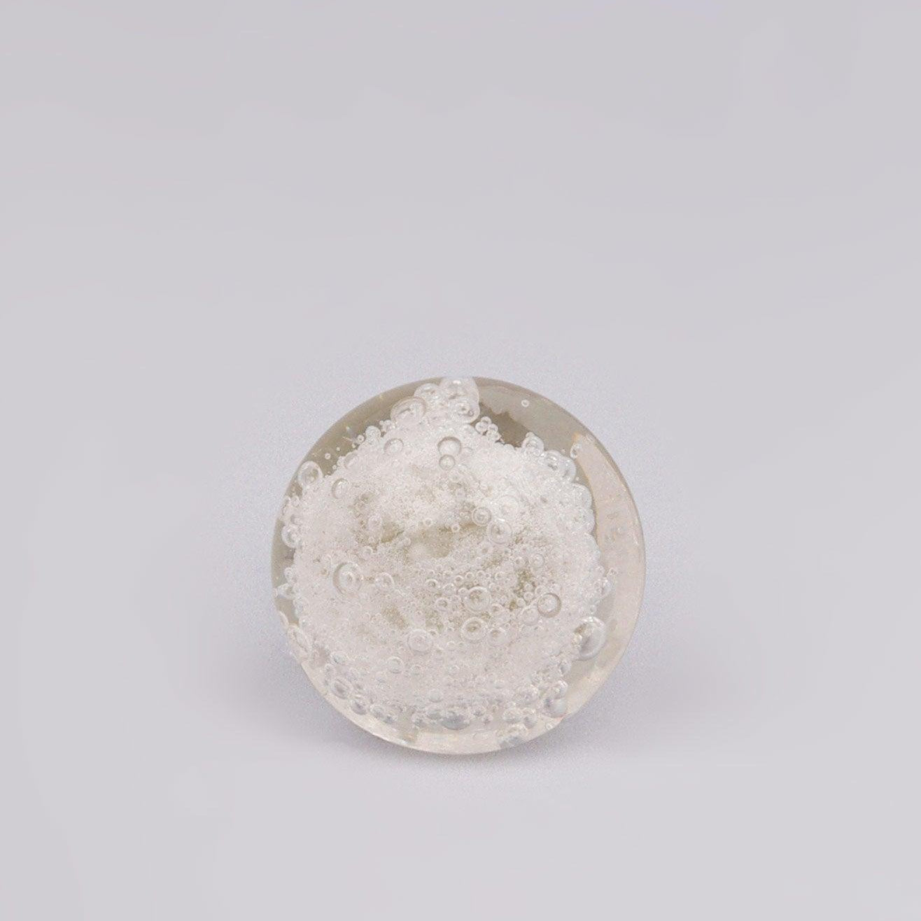 Caspian Bubbles Clear Round Glass Cabinet Pull Knob - G Decor