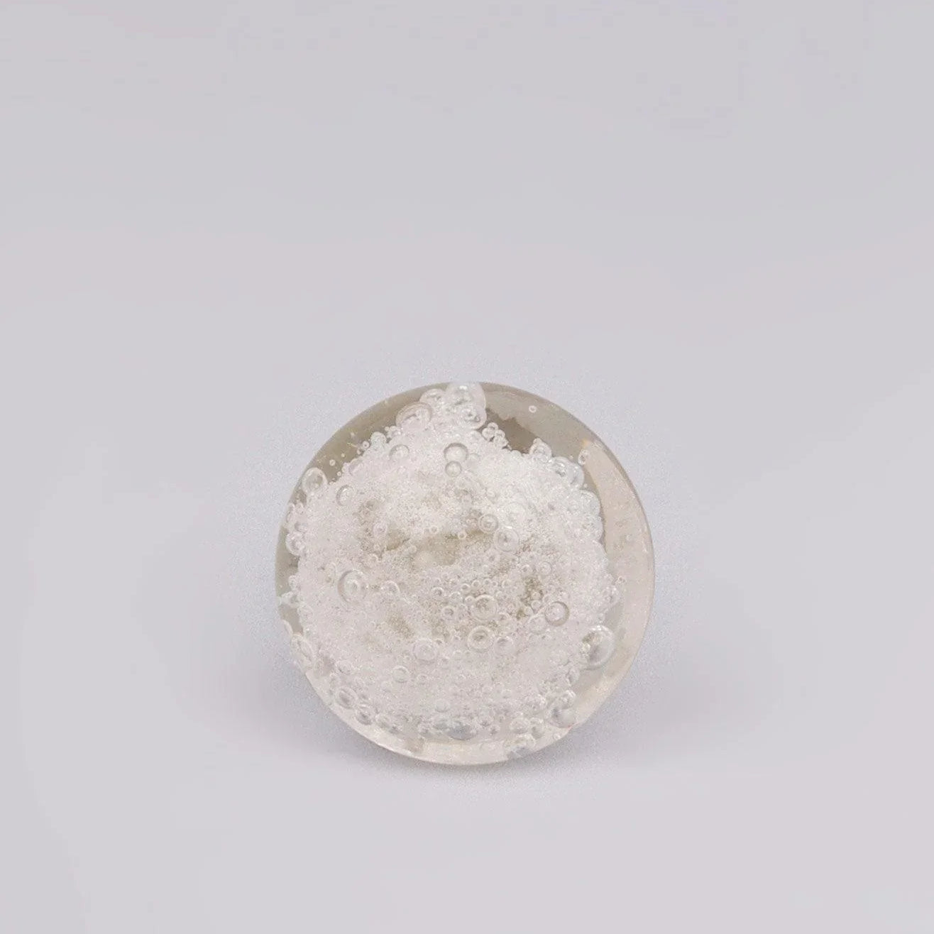 Caspian Bubbles Clear Round Glass Cabinet Pull Knob - G Decor