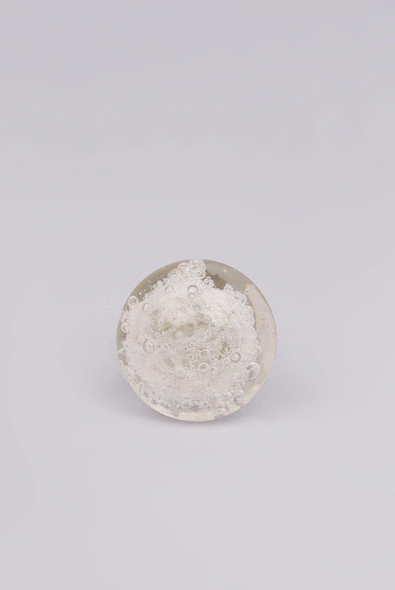 Caspian Bubbles Clear Round Glass Cabinet Pull Knob - G Decor