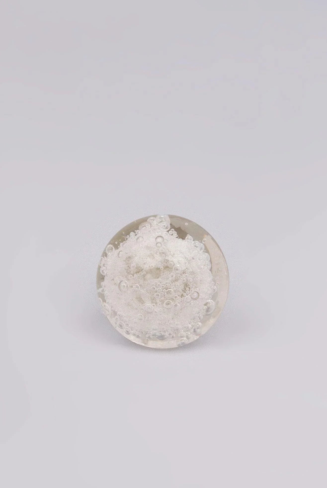 Caspian Bubbles Clear Round Glass Cabinet Pull Knob - G Decor