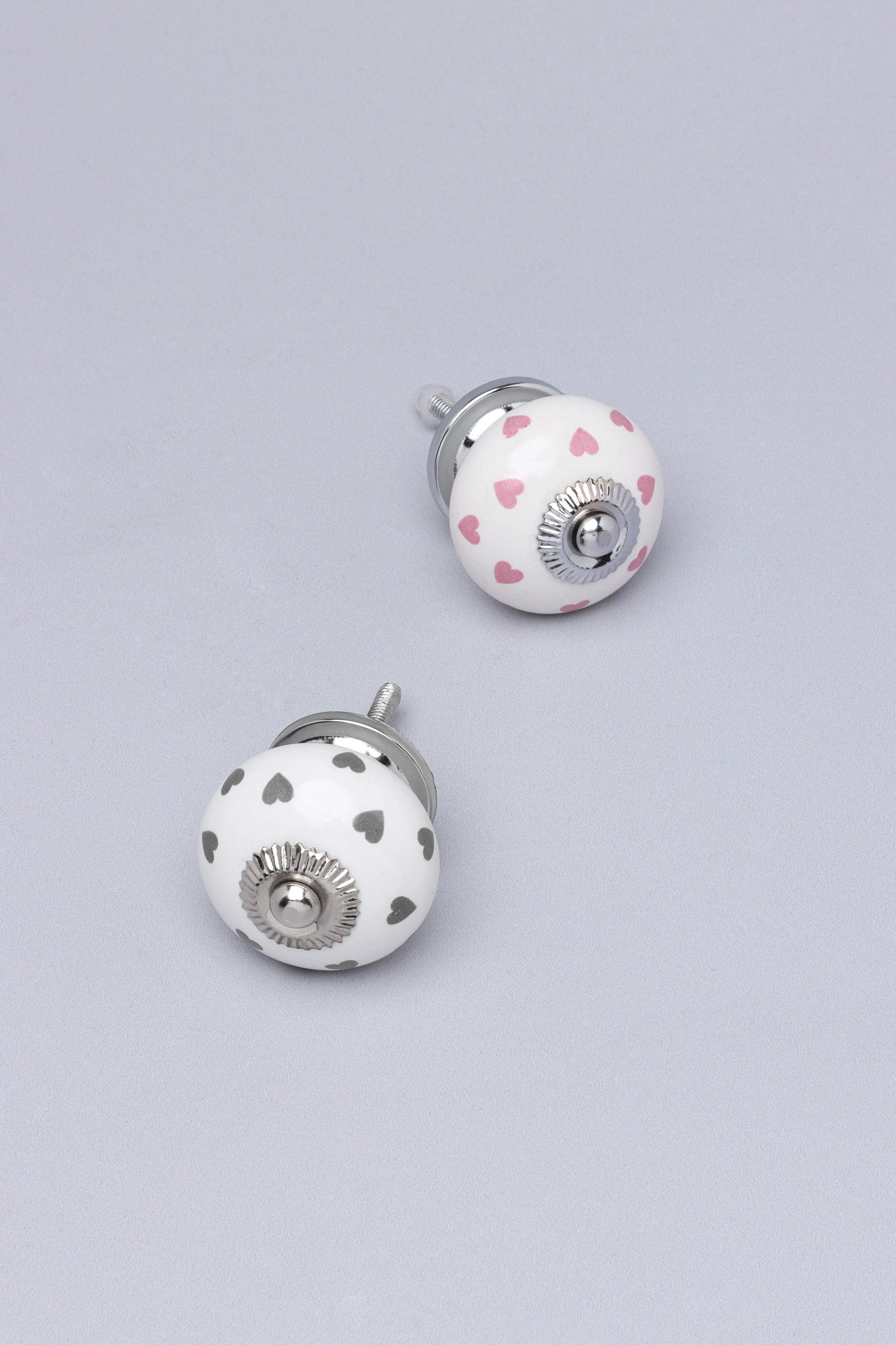 charming-polka-heart-ceramic-door-knob-g-decor-24413 - G Decor