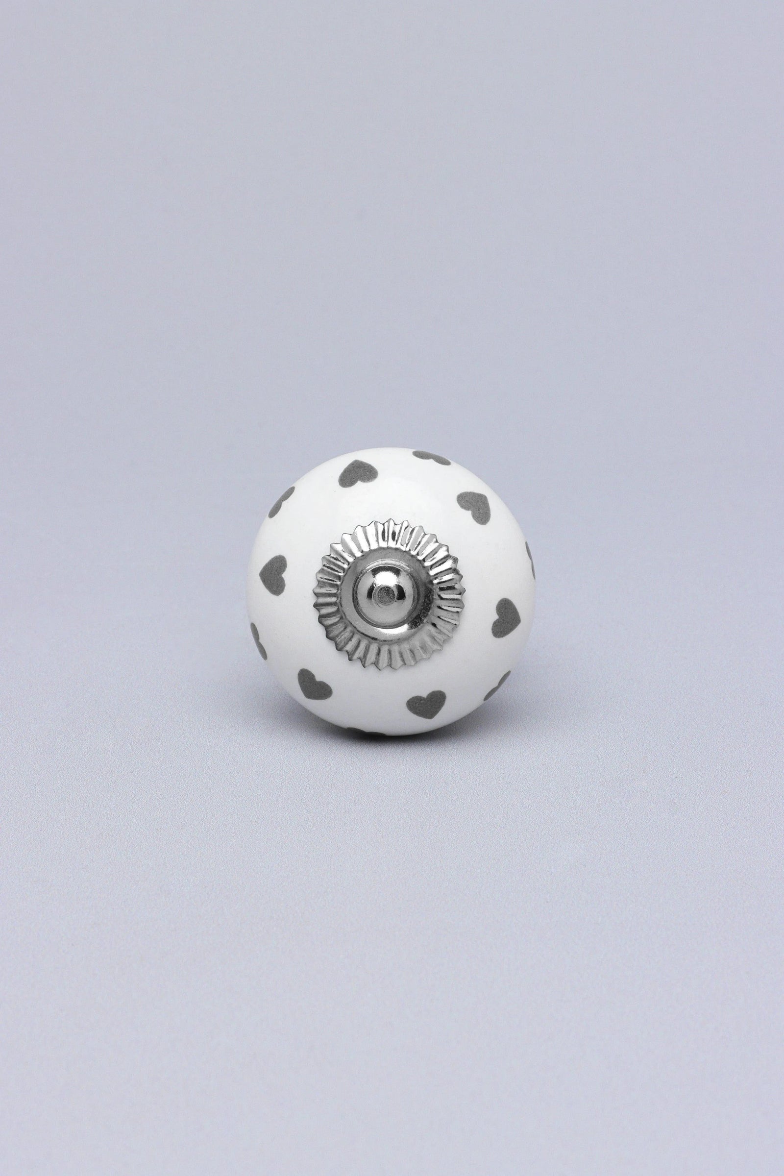 Charming Polka Heart Ceramic Cabinet Knob — alternate view, G Decor
