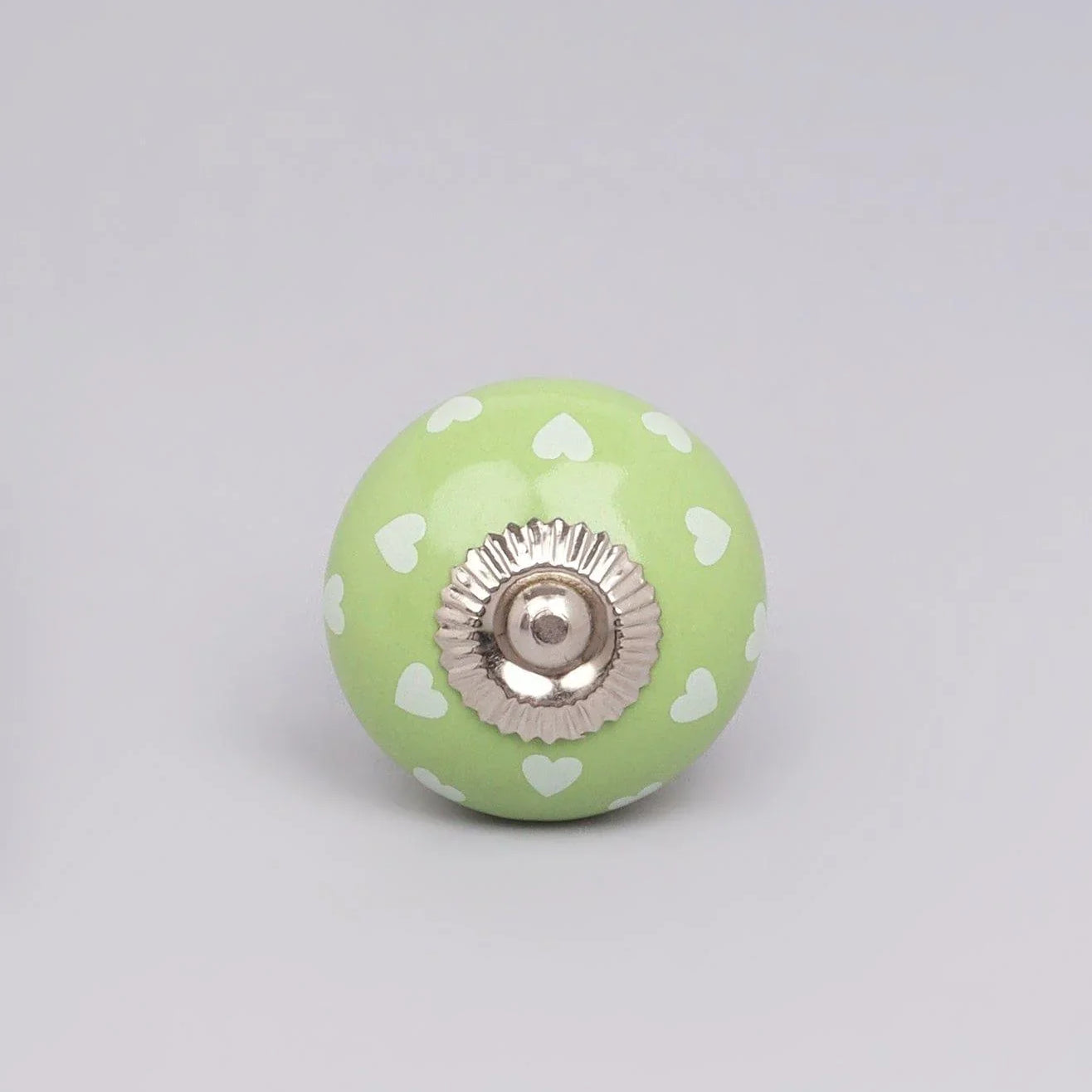 Coloured Bold Polka Hearts Ceramic Door Knobs - G Decor