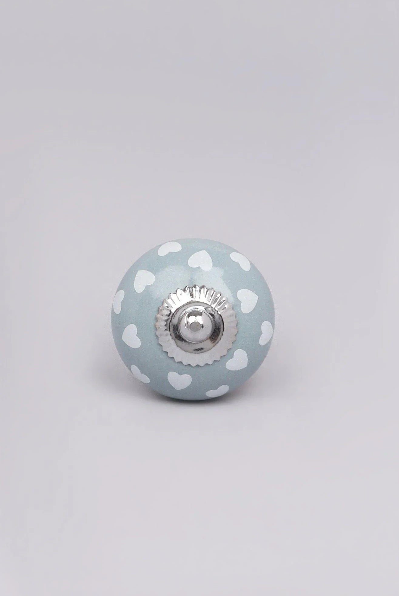 Coloured Pastel Polka Hearts Ceramic Door Knobs - G Decor