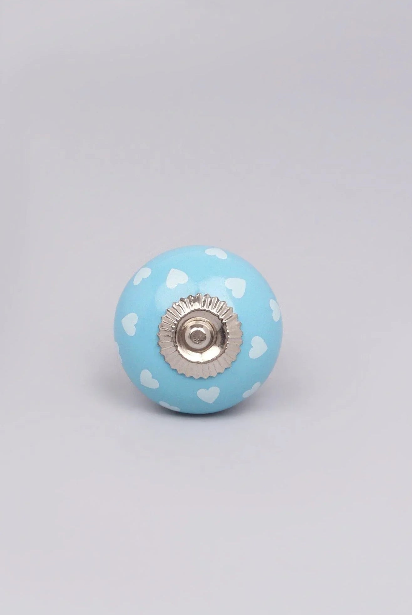 Coloured Pastel Polka Hearts Ceramic Door Knobs - G Decor
