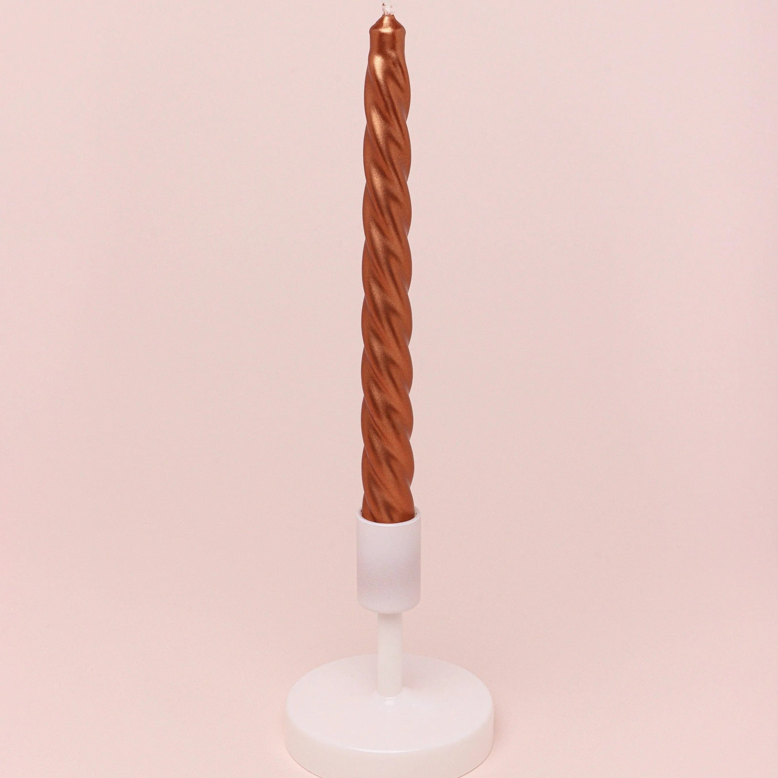 coraline-terracina-set-of-2-10-or-20-copper-bronze-twisted-dinner-and-taper-candles-g-decor-76783 - G Decor