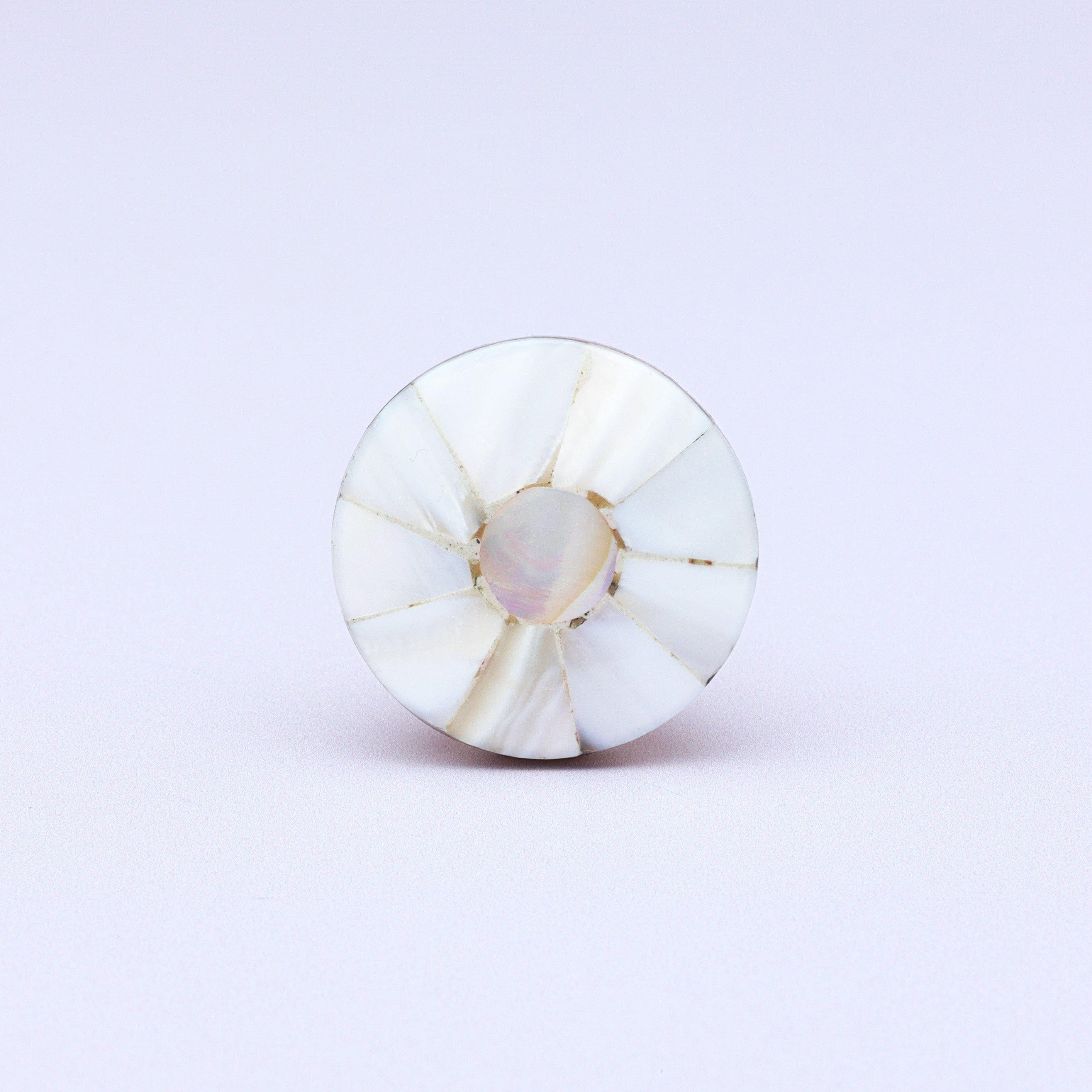 Cordelia Handcrafted Mother Of Pearl With Brass Gold Finish Pull Door Knob - G Decor