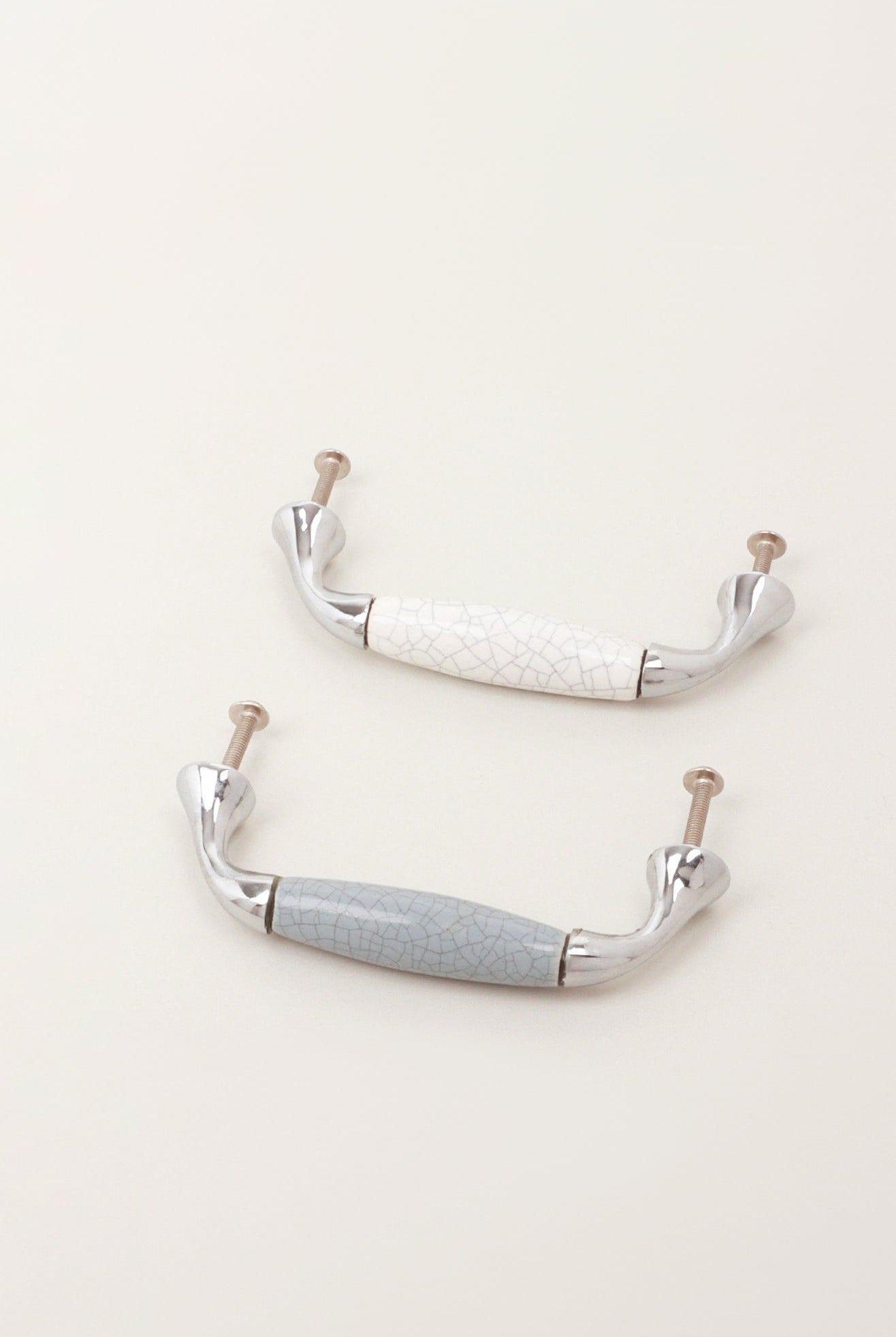 Crackle Ceramic Door Handles Cupboard Pulls Handles - G Decor