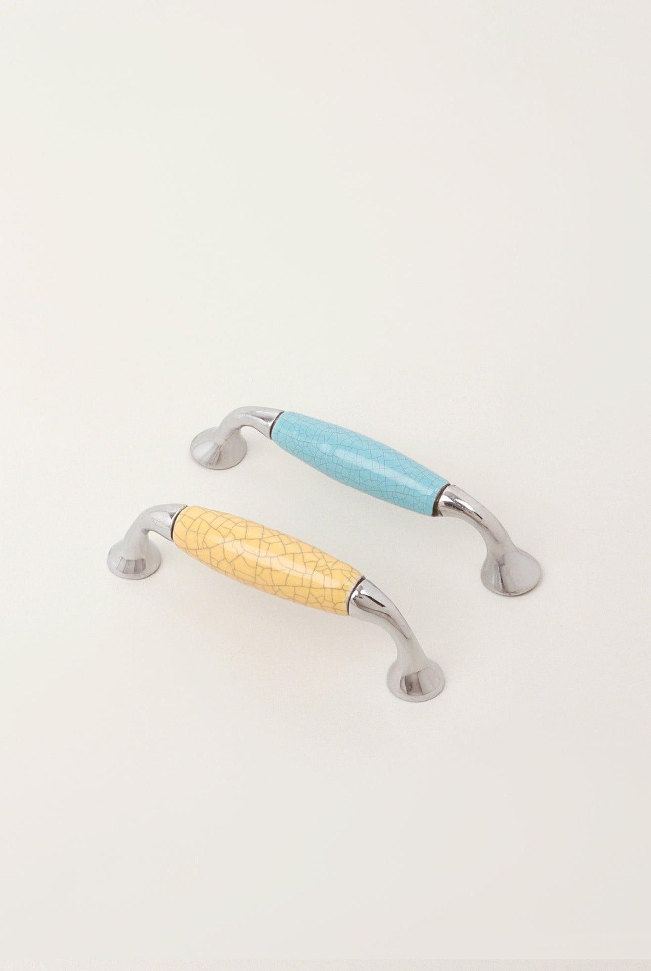 Crackle Ceramic Door Handles Cupboard Pulls Handles - G Decor