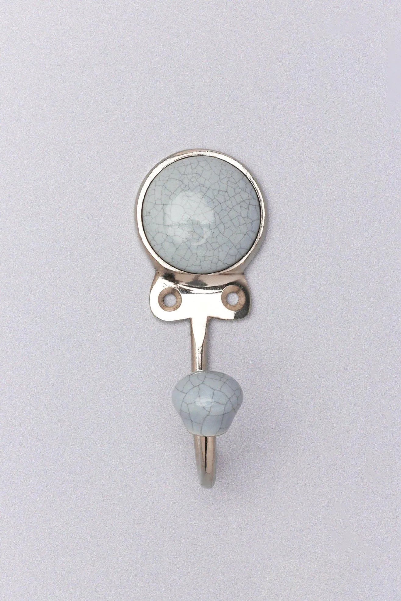 Crackle Glaze Ceramic Wall Hook — lifestyle view, G Decor