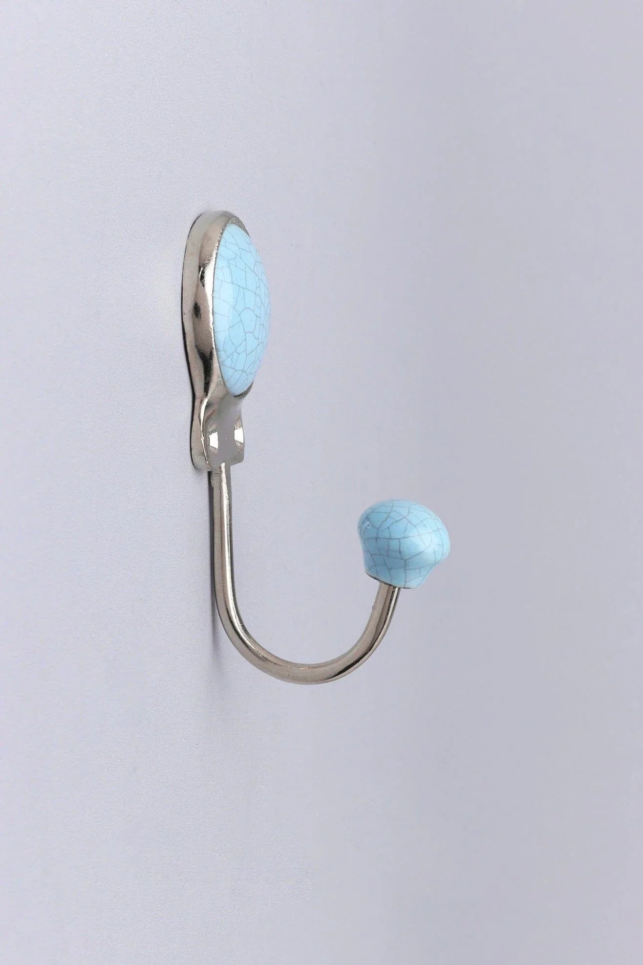 Crackle Glaze Ceramic Wall Hook — alternate view, G Decor