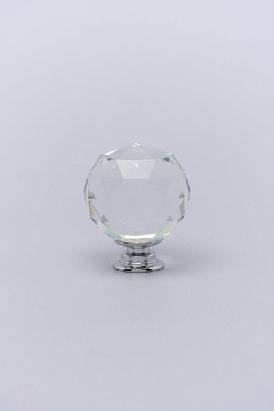 G Decor Door Knobs & Handles Clear / Round Crystal Glass Cupboard Knobs by G Decor