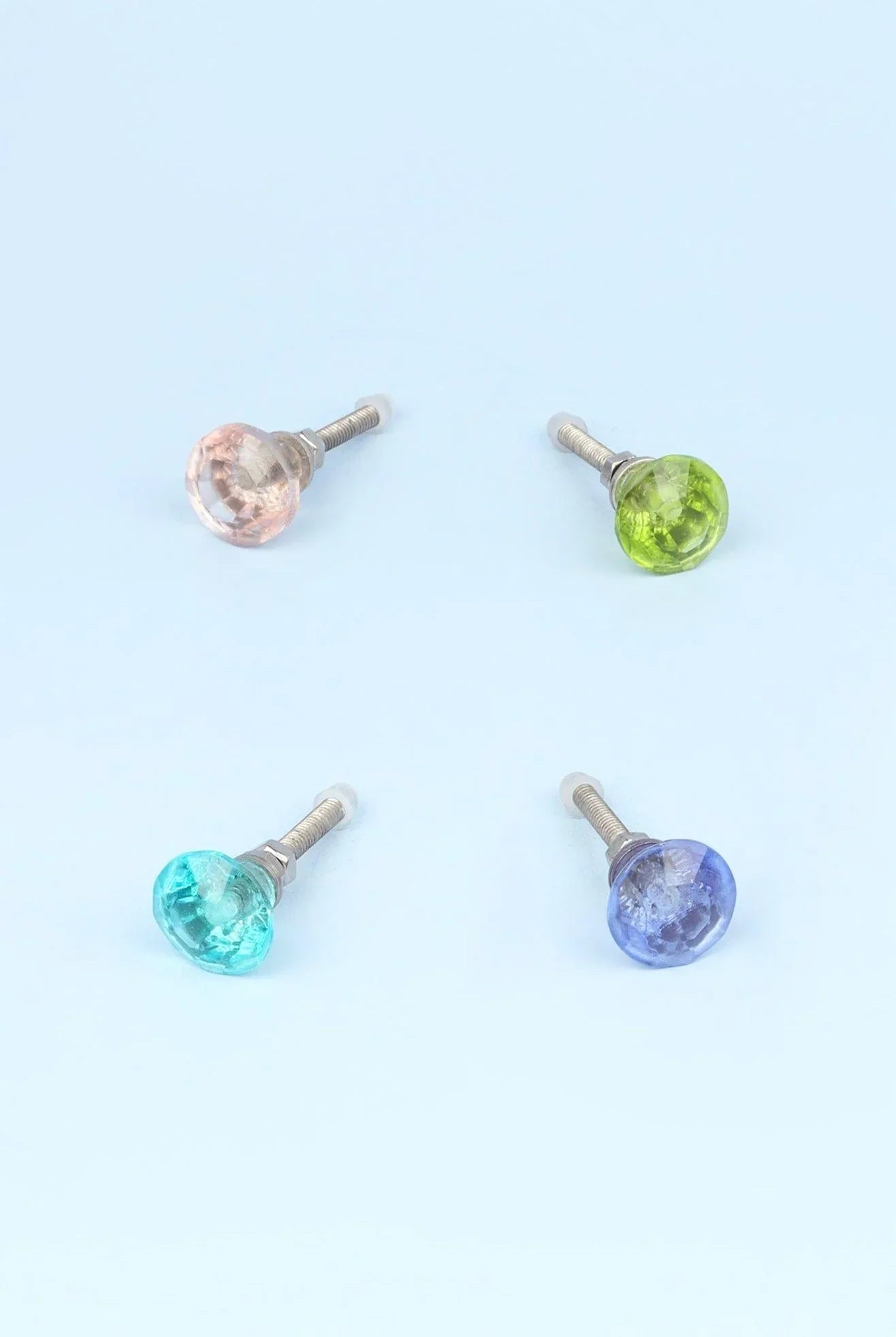 crystal-handcrafted-coloured-faceted-glass-cupboard-door-knob-handle-22mm-g-decor-28319 - G Decor