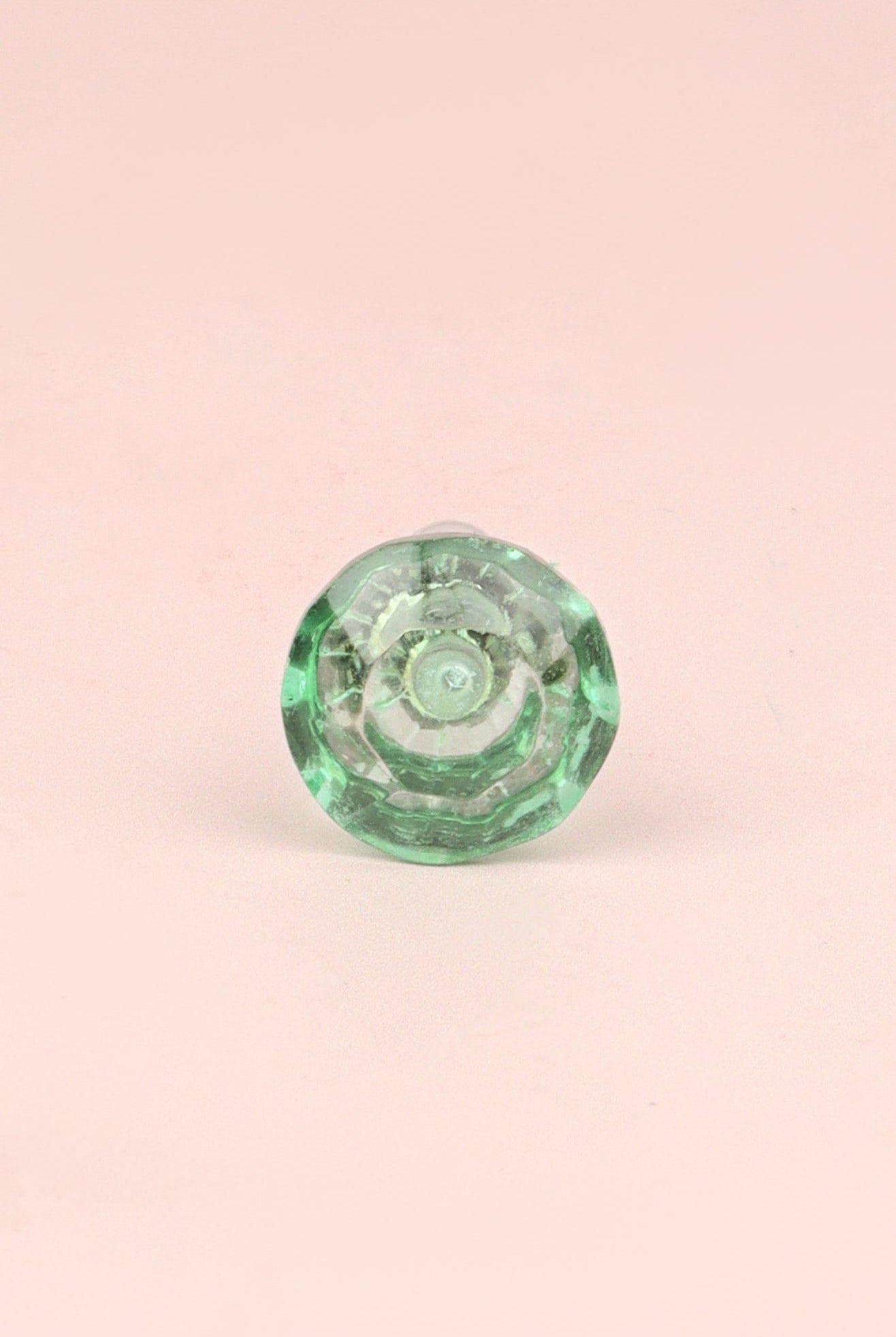 Crystal Handcrafted Coloured Faceted Glass Cupboard Door Knob Handle (22mm) - G Decor