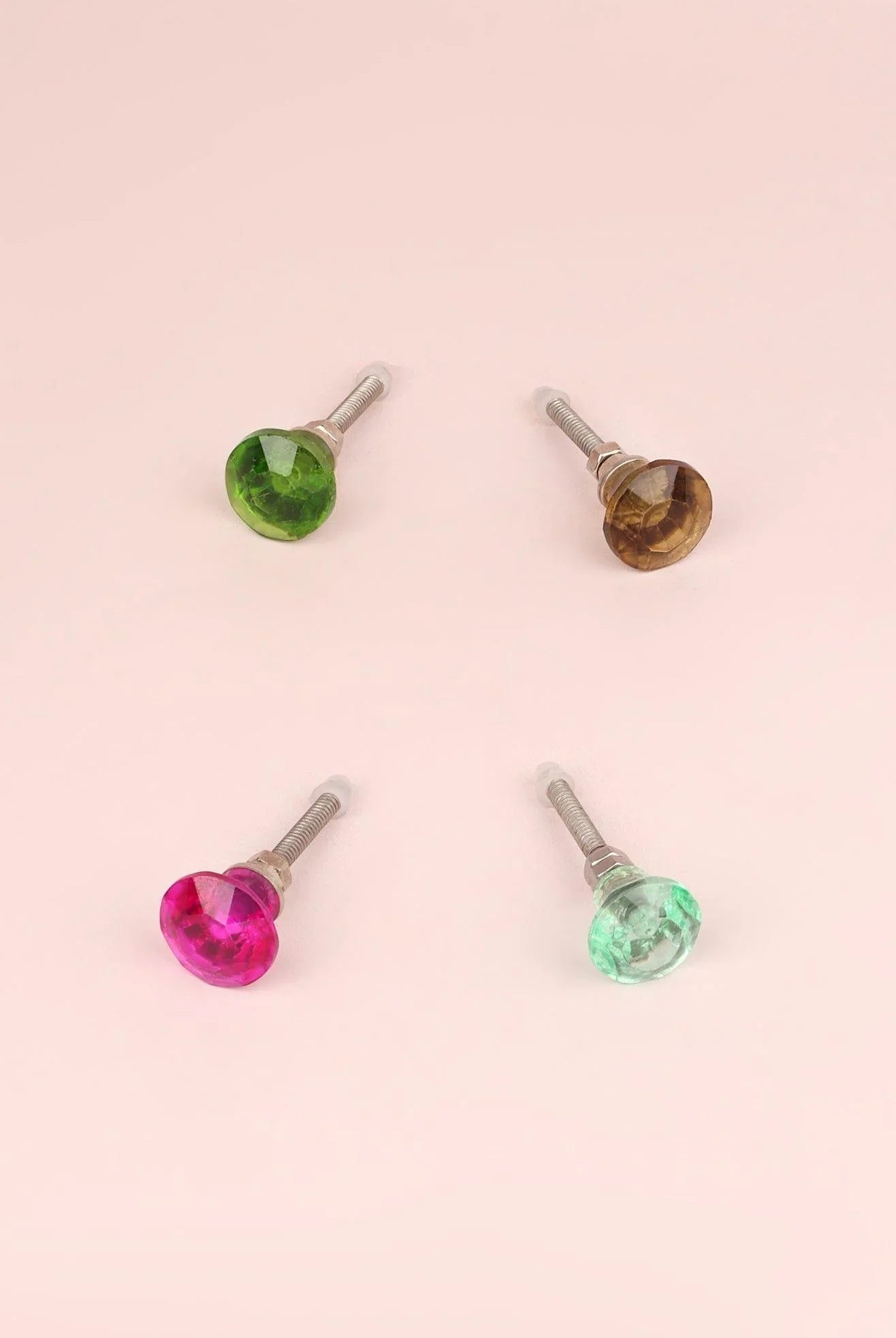 crystal-handcrafted-coloured-faceted-glass-cupboard-door-knob-handle-22mm-g-decor-76143 - G Decor