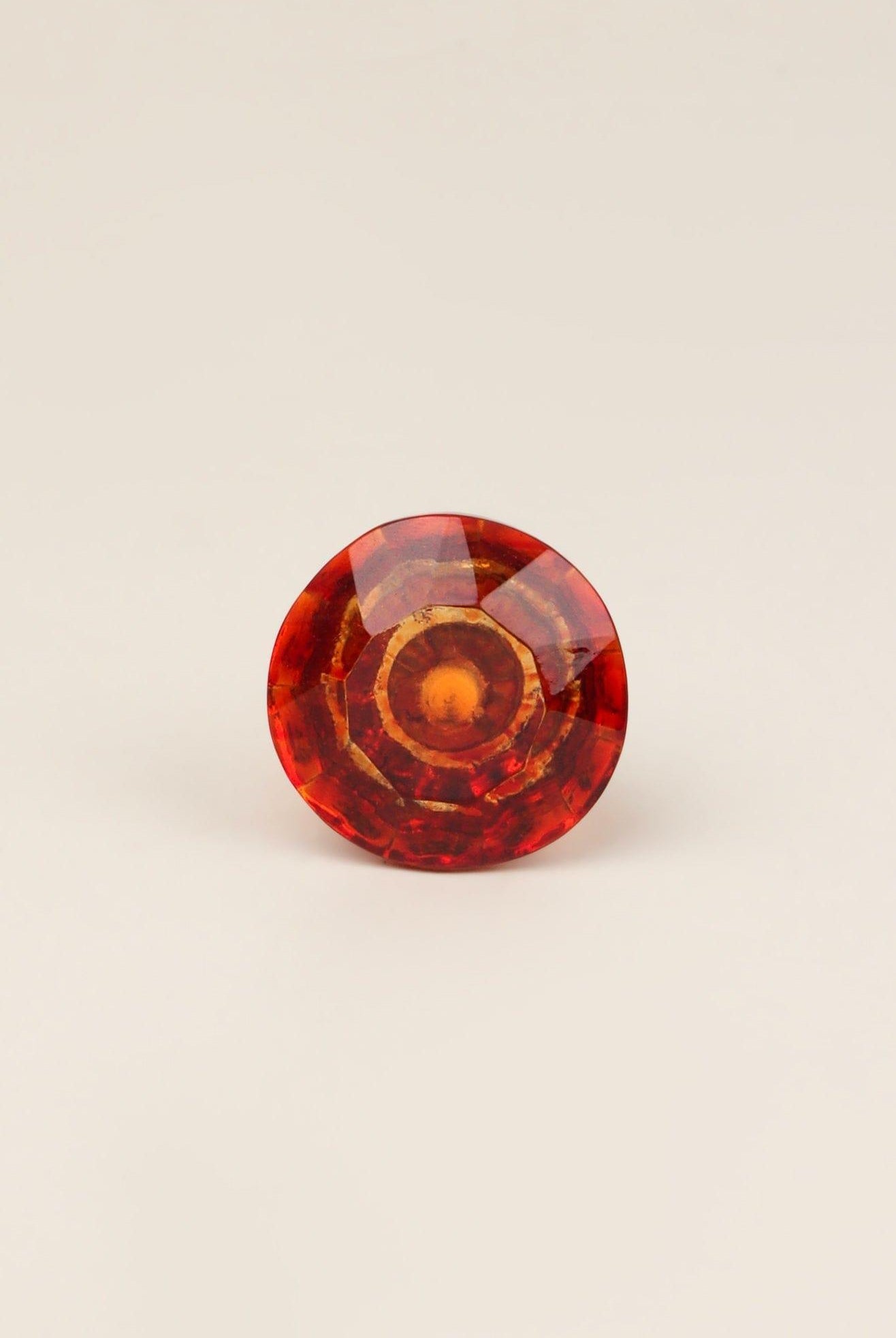 Crystal Handcrafted Coloured Faceted Glass Cupboard Door Knob Handle (32mm) - G Decor