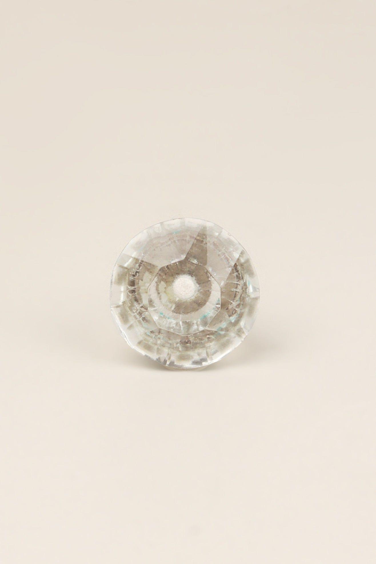 Crystal Handcrafted Coloured Faceted Glass Cupboard Door Knob Handle (32mm) - G Decor