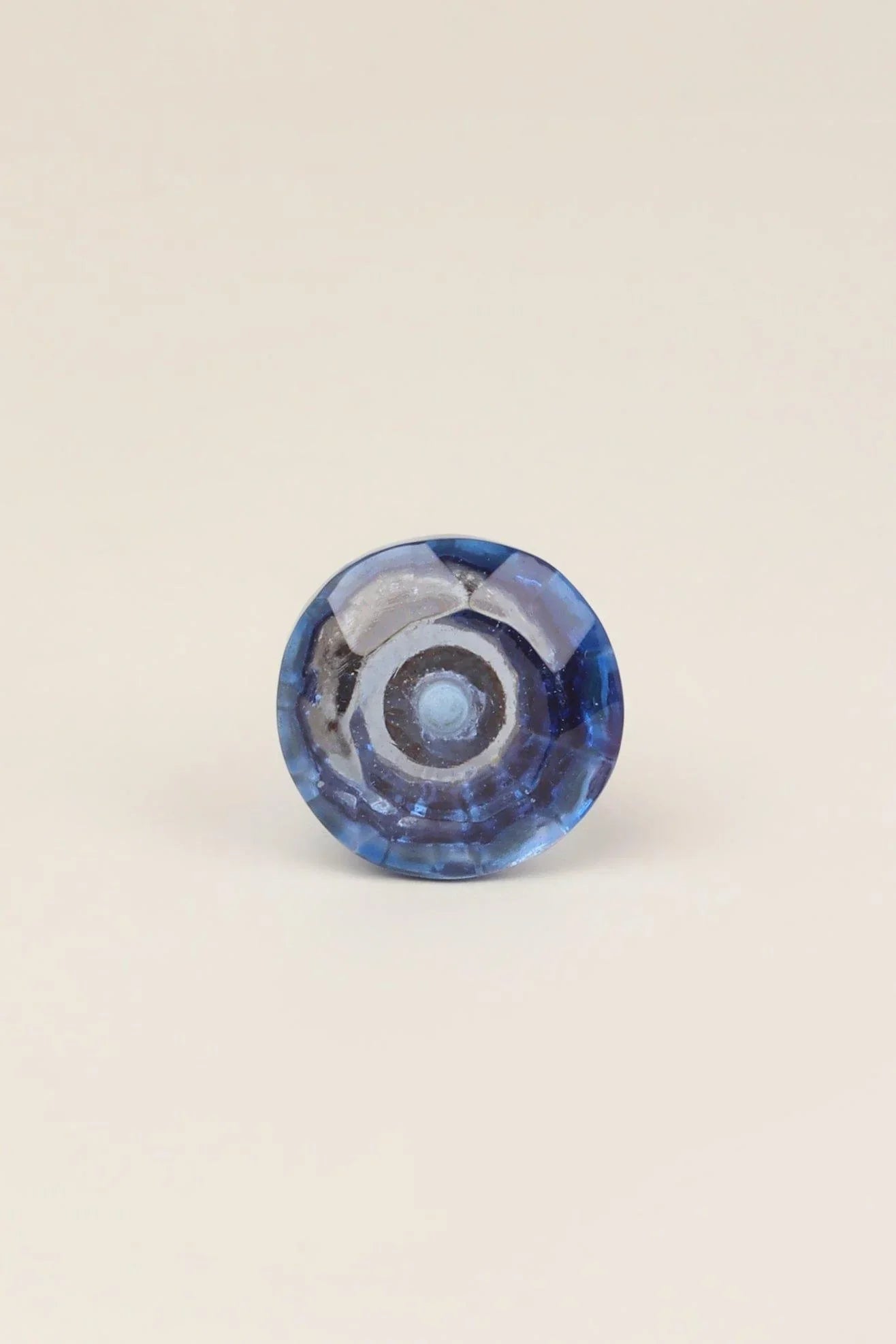 Crystal Faceted Glass Cabinet Knob, Earth Tones 32mm — close-up view, G Decor