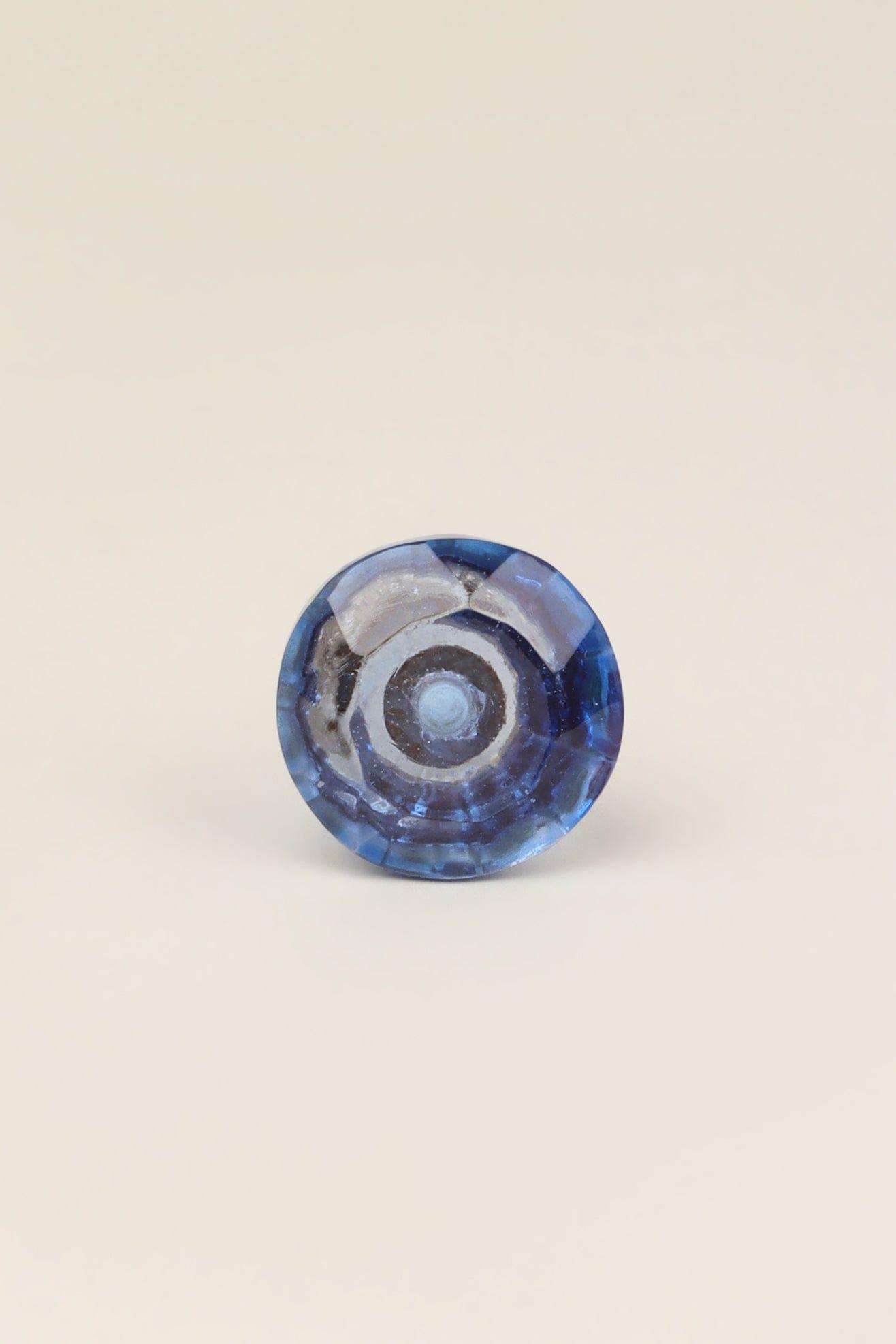 Crystal Handcrafted Coloured Faceted Glass Cupboard Door Knob Handle (32mm) - G Decor