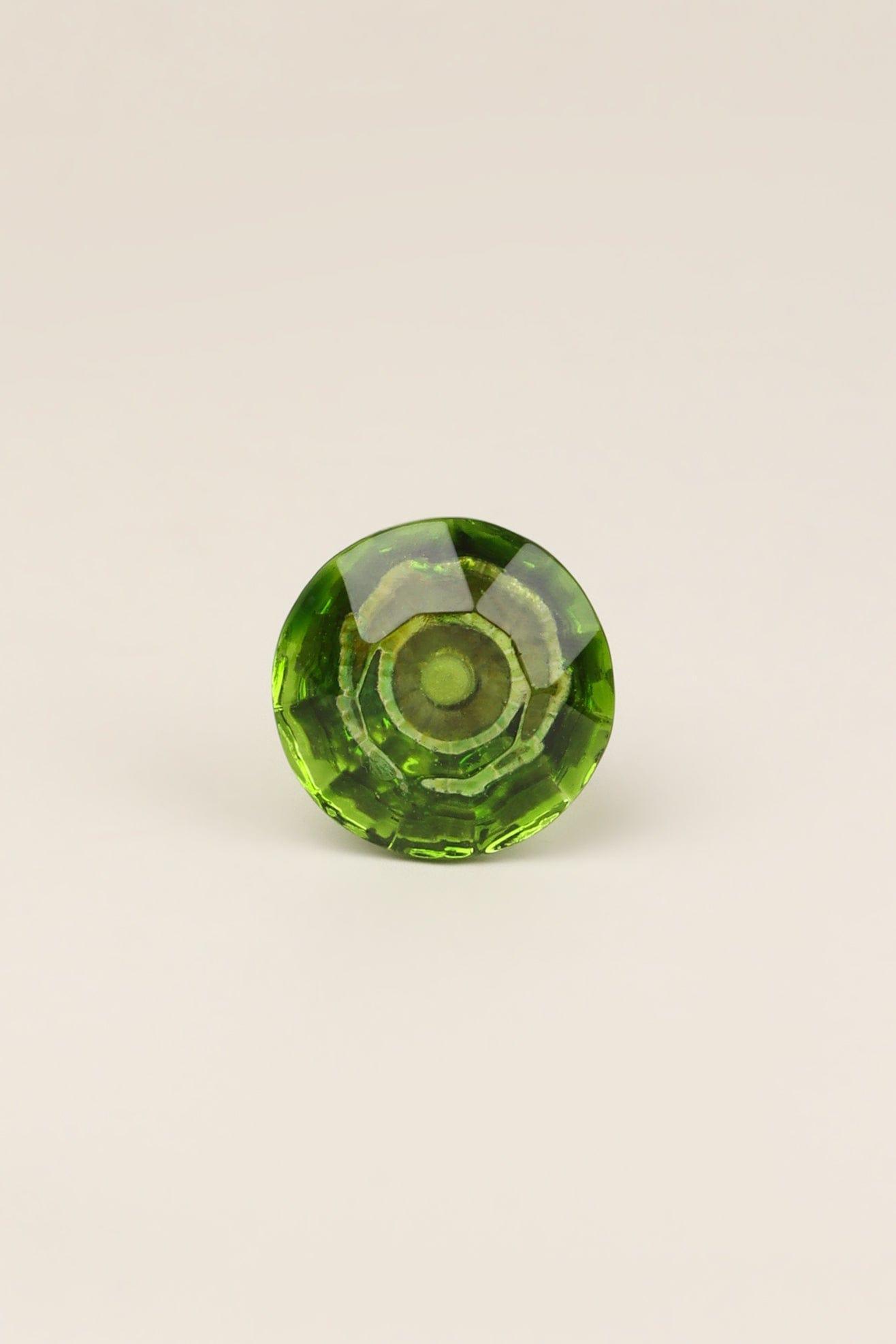 Crystal Handcrafted Coloured Faceted Glass Cupboard Door Knob Handle (32mm) - G Decor