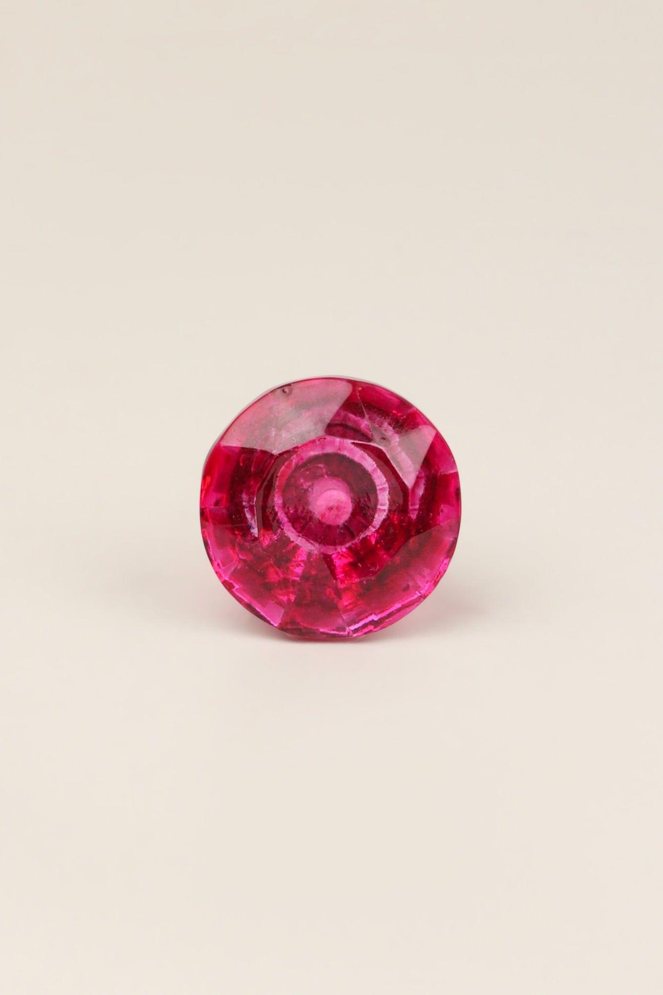 Crystal Handcrafted Coloured Faceted Glass Cupboard Door Knob Handle (32mm) - G Decor