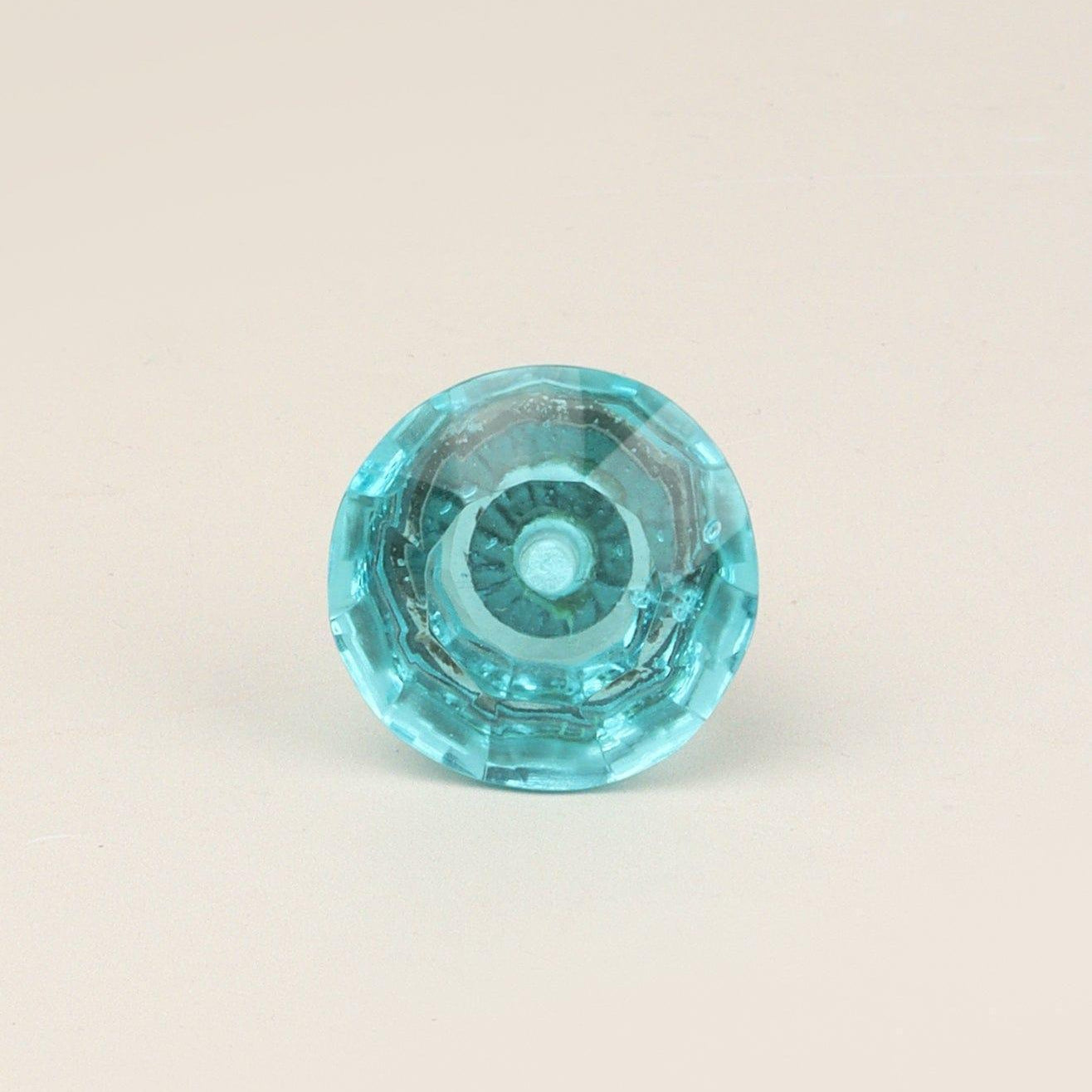 Crystal Handcrafted Coloured Faceted Glass Cupboard Door Knob Handle (32mm) - G Decor