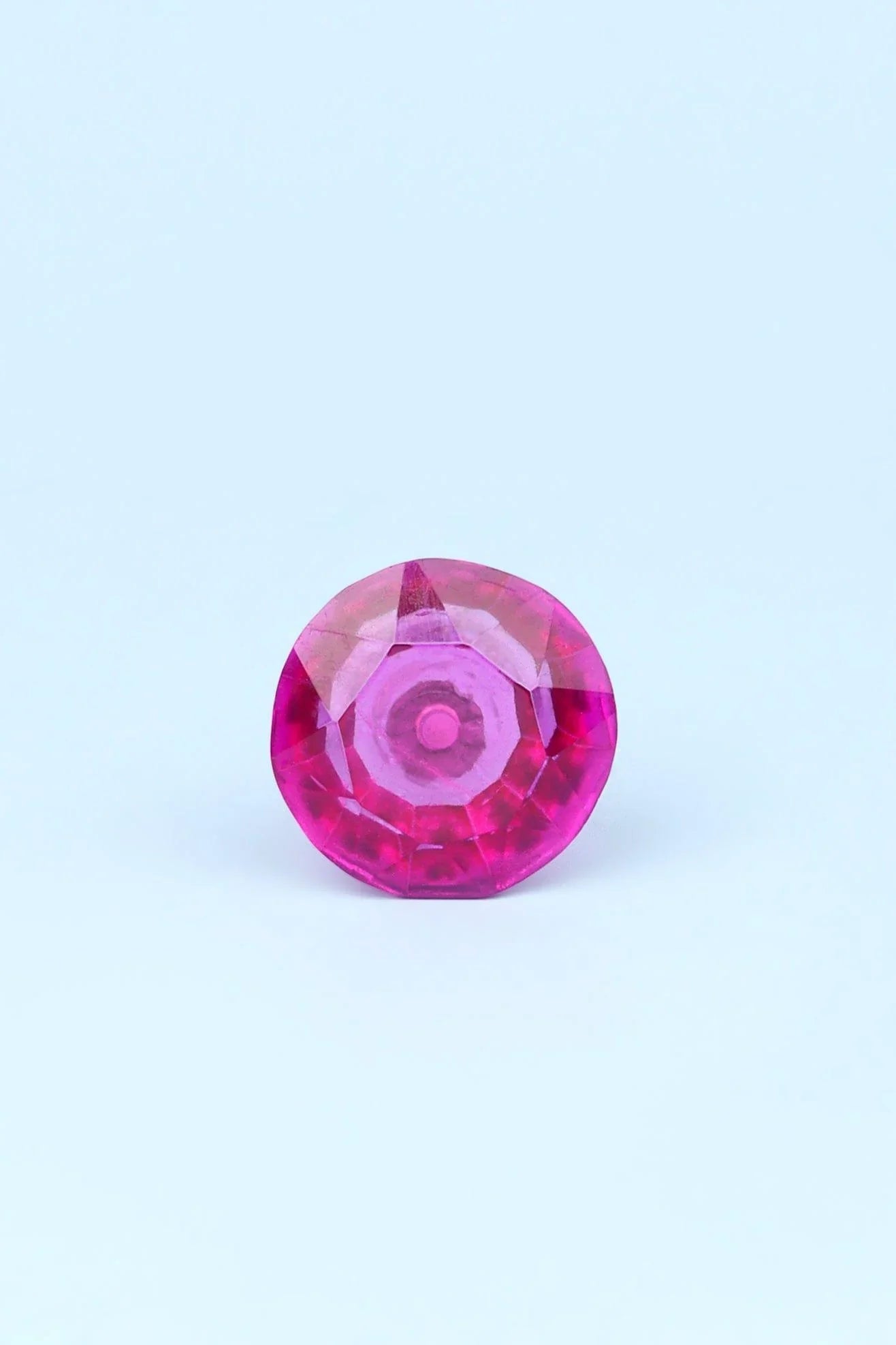 Crystal Faceted Glass Cabinet Knob, Jewel Tones 42mm — close-up view, G Decor