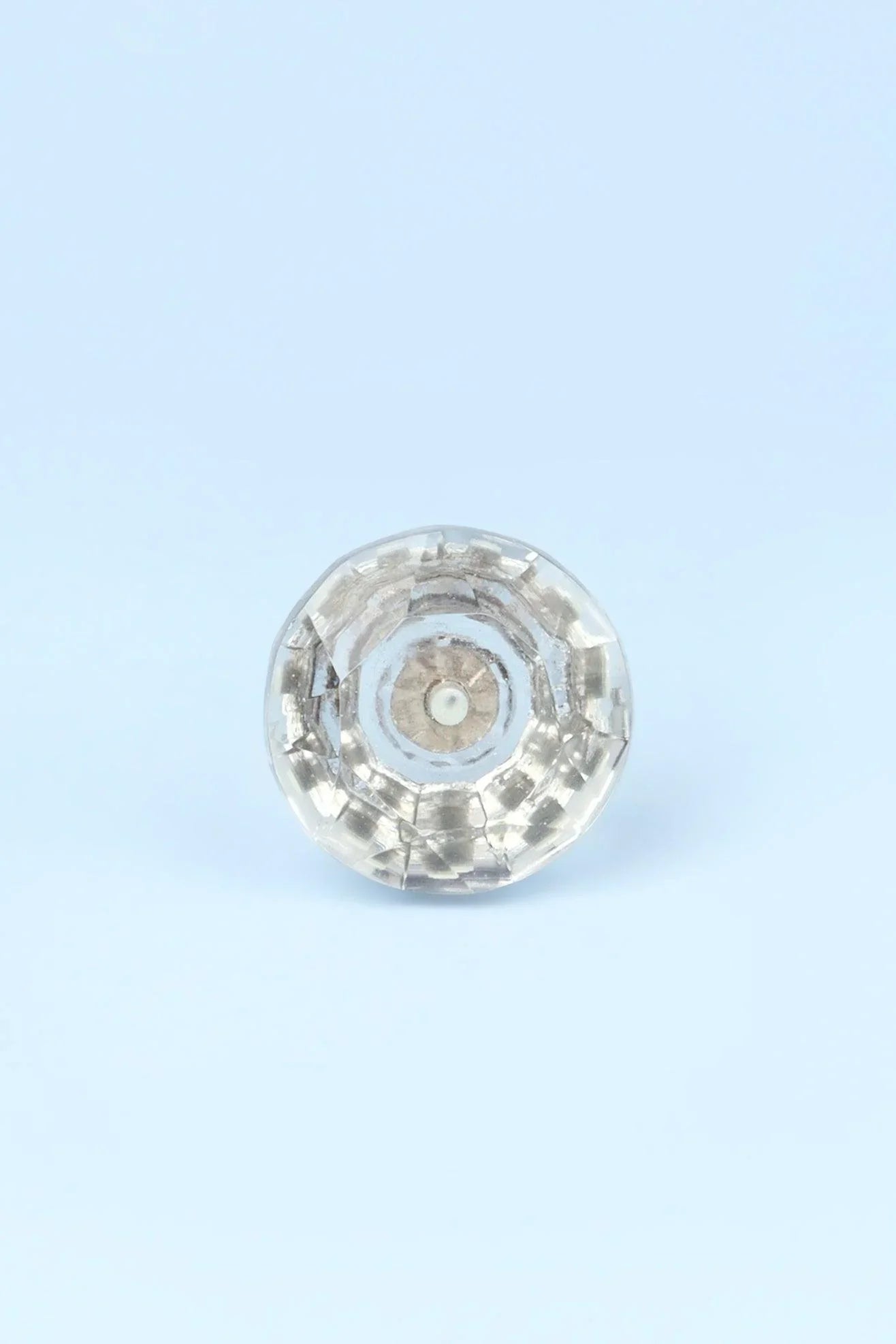 Crystal Faceted Glass Cabinet Knob, Earth Tones 42mm — close-up view, G Decor