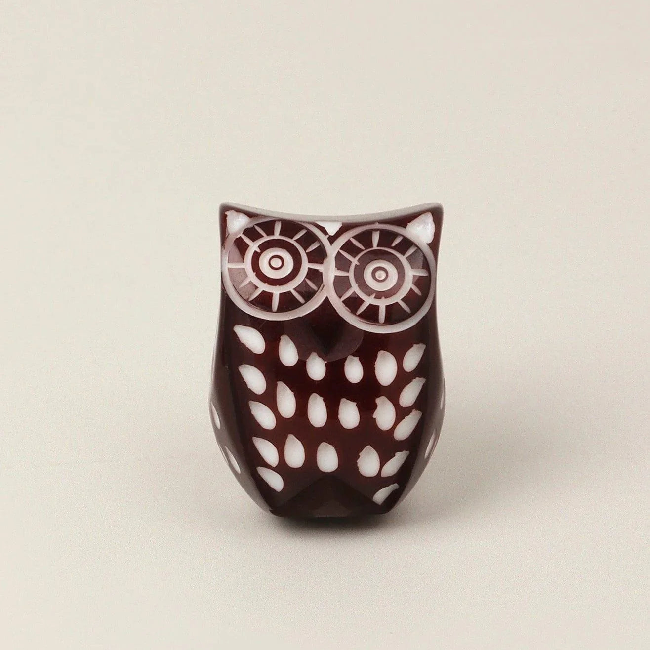 Designer Hand-Engraved Resin Owl Cabinet Knob Unique In-House Twist on a Classic - G Decor