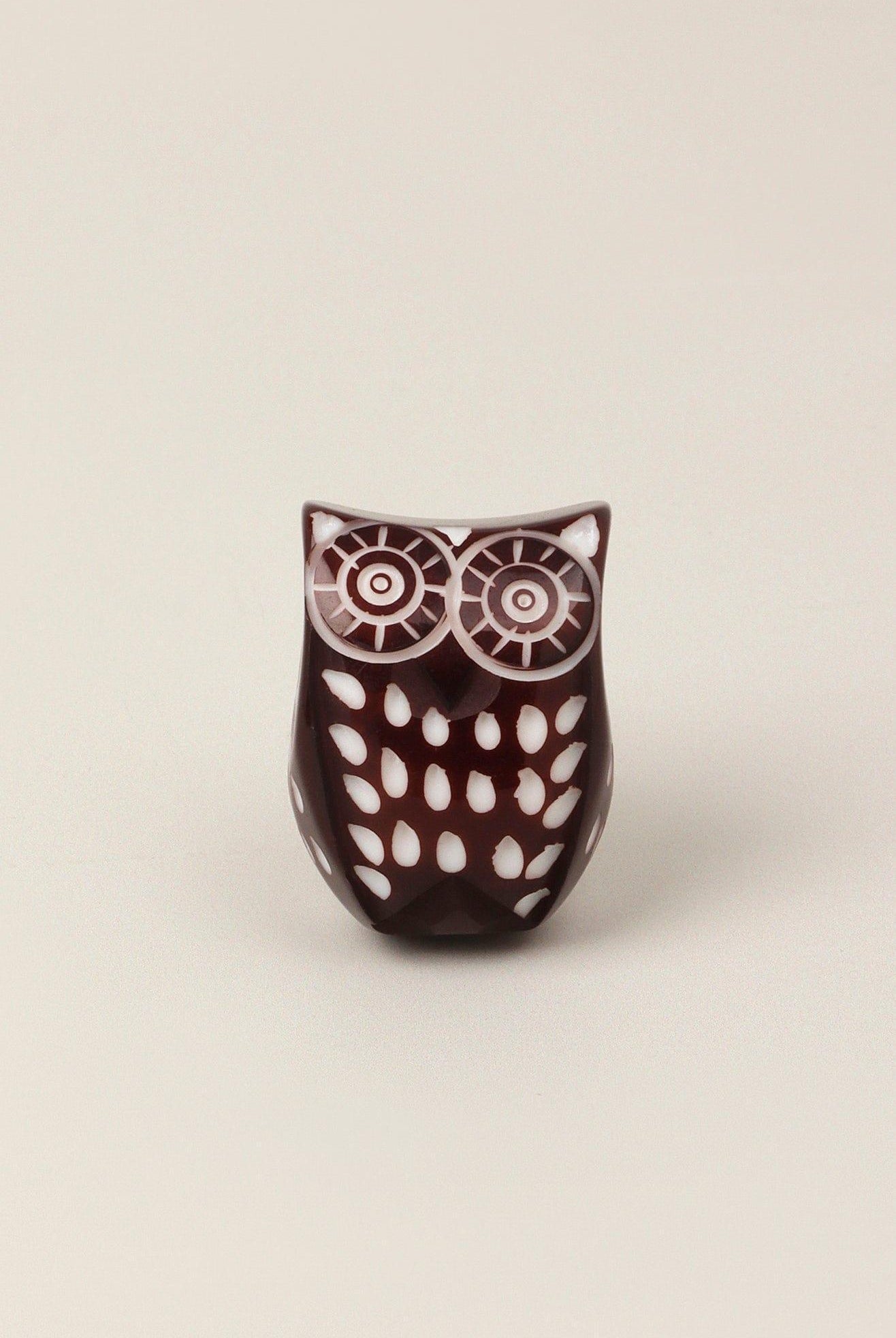 Designer Hand-Engraved Resin Owl Cabinet Knob Unique In-House Twist on a Classic - G Decor