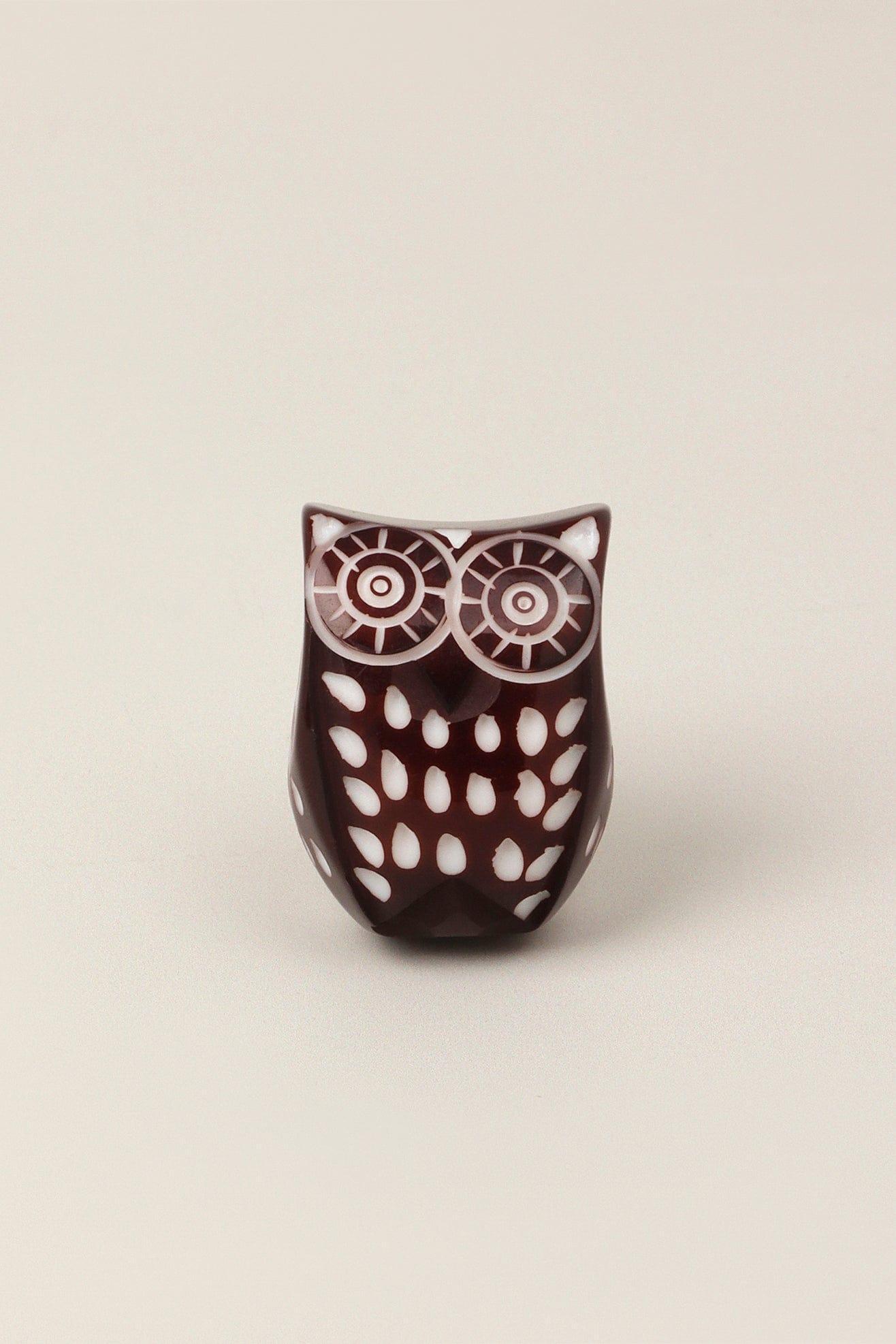 Designer Hand-Engraved Resin Owl Cabinet Knob Unique In-House Twist on a Classic - G Decor