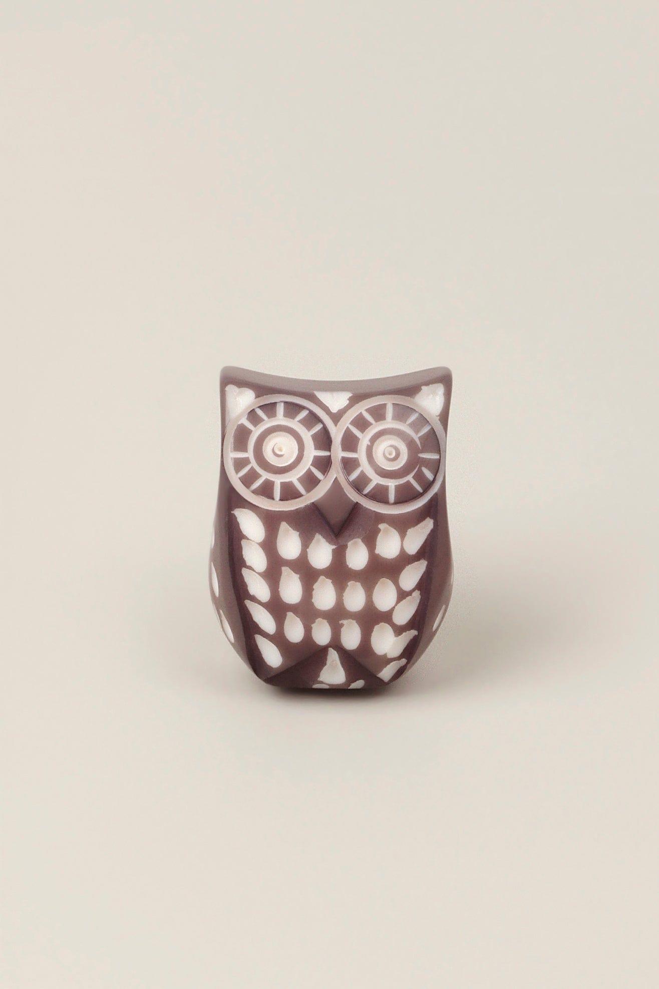 Designer Hand-Engraved Resin Owl Cabinet Knob Unique In-House Twist on a Classic - G Decor
