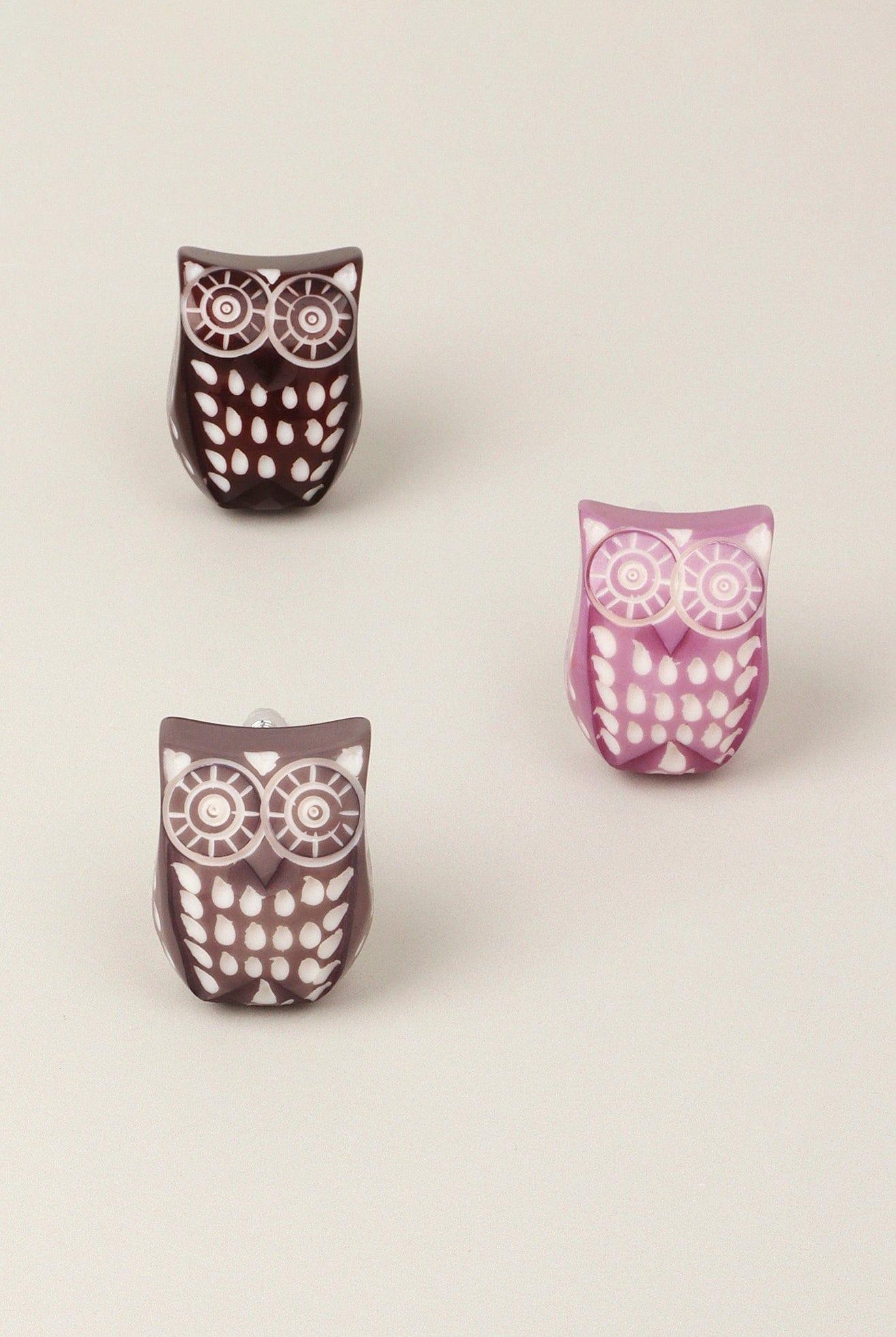 Designer Hand-Engraved Resin Owl Cabinet Knob Unique In-House Twist on a Classic - G Decor