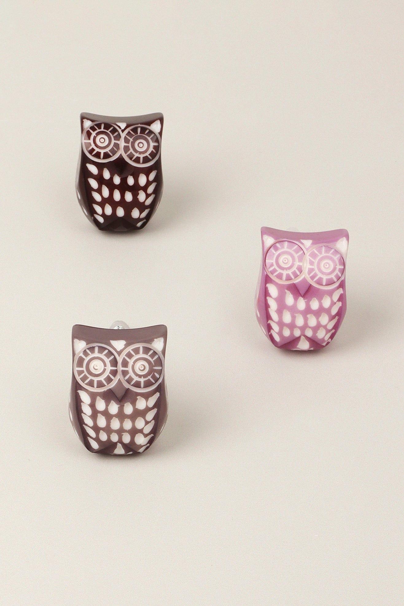 Designer Hand-Engraved Resin Owl Cabinet Knob Unique In-House Twist on a Classic - G Decor