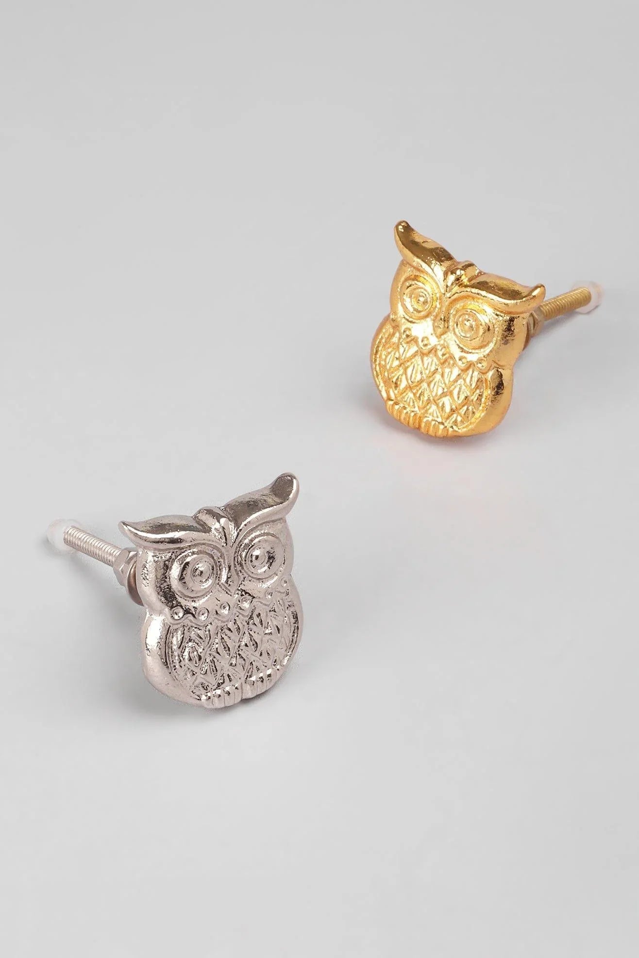 Owl Designer Cabinet Knob in Gold and Silver — G Decor