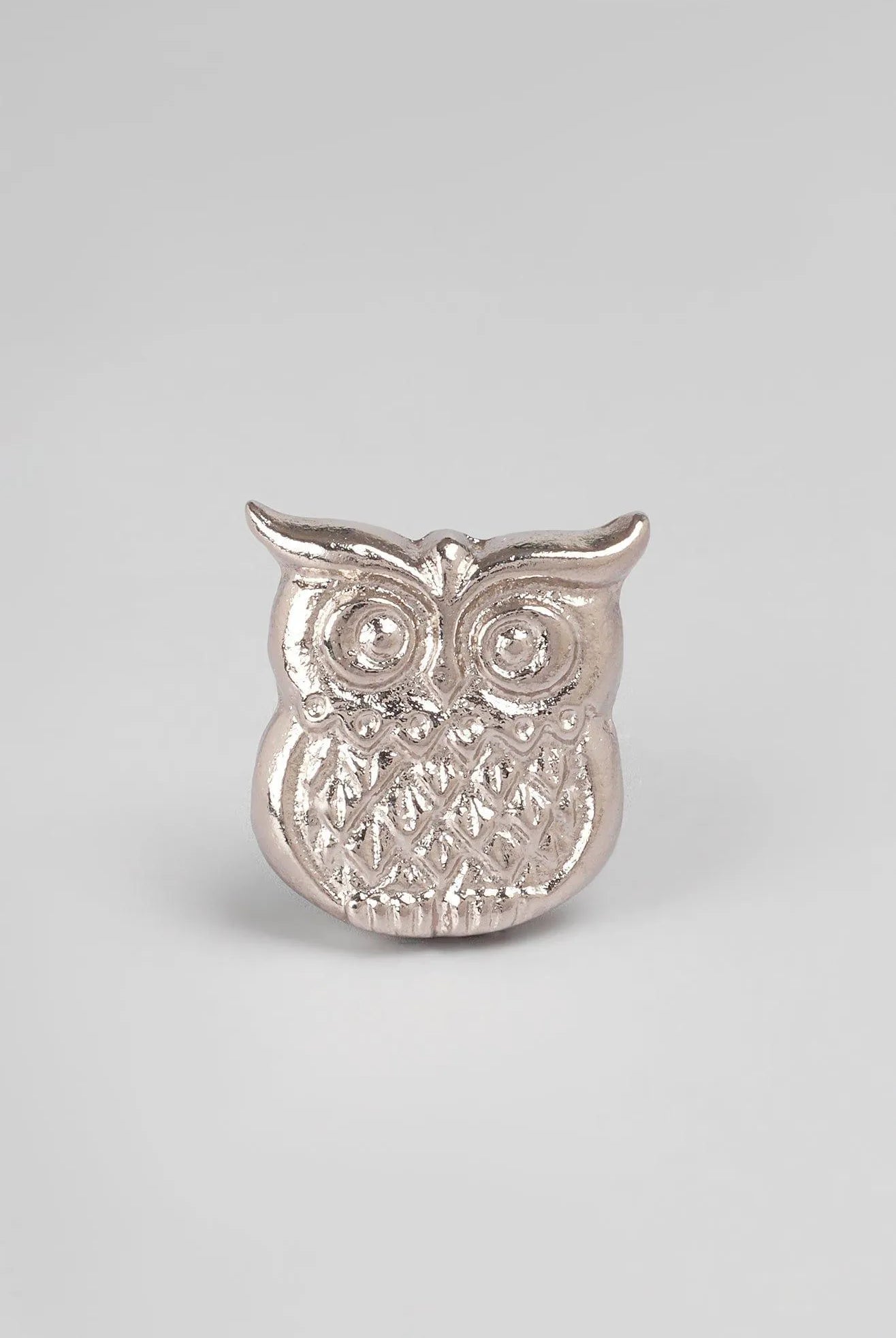 Designer Handcrafted Owl Cabinet Knob Gold & Silver Drawer Handle - G Decor