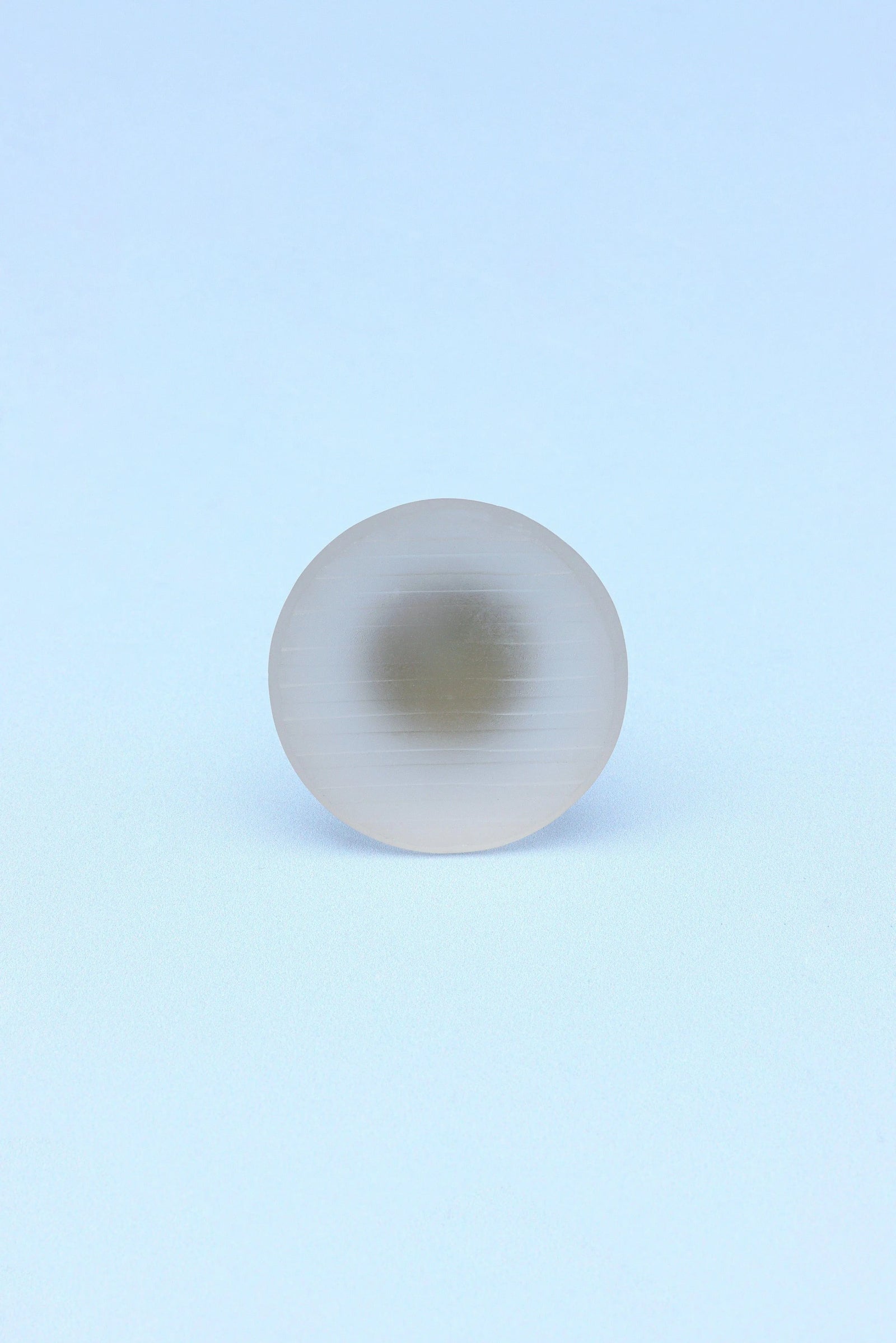 Desiree Ribbed Frosted Glass Cabinet Knob — alternate view, G Decor