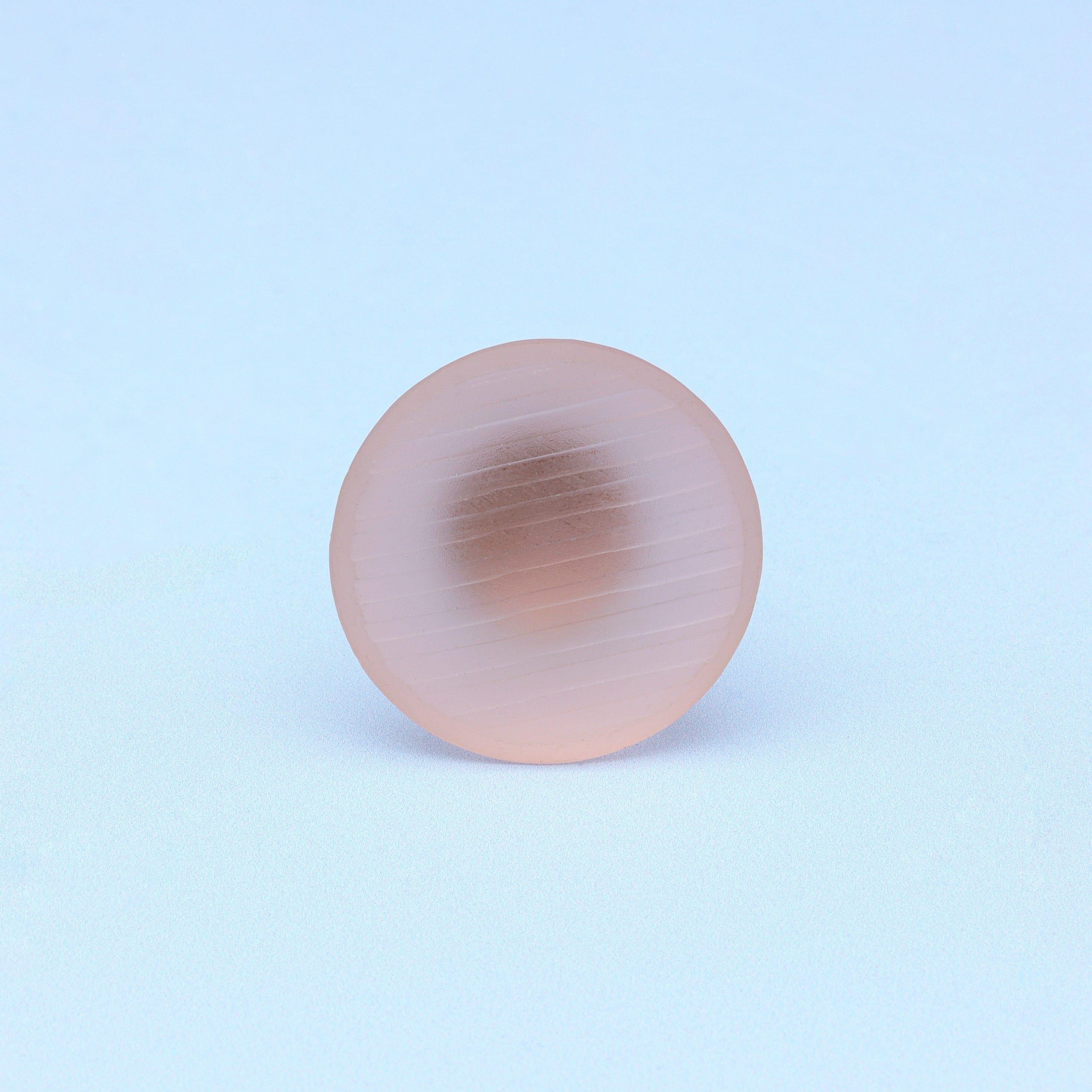 Desiree Frosted Glass Knobs Ribbed Matte Finish in Pastel Hues - G Decor