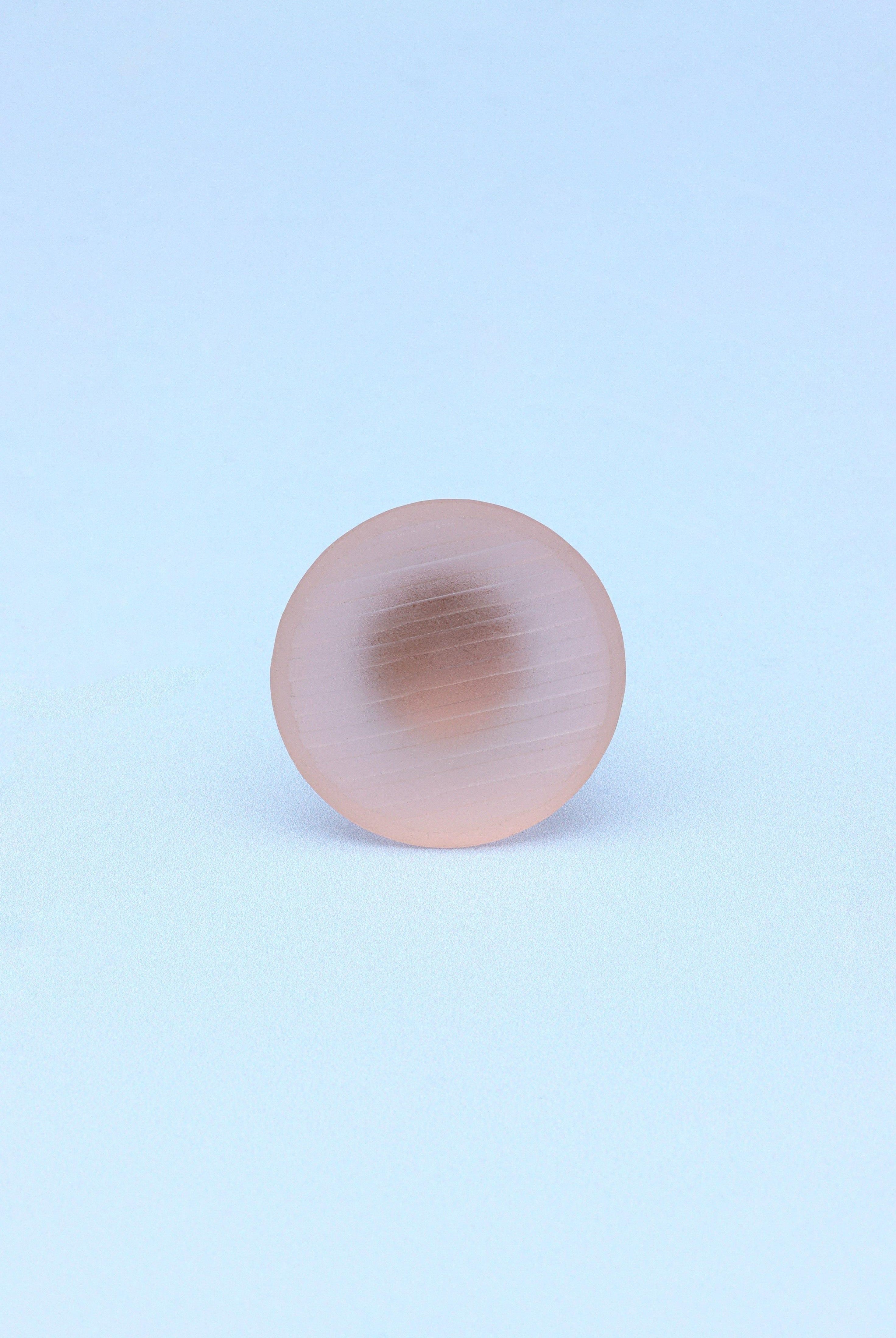 Desiree Frosted Glass Knobs Ribbed Matte Finish in Pastel Hues - G Decor