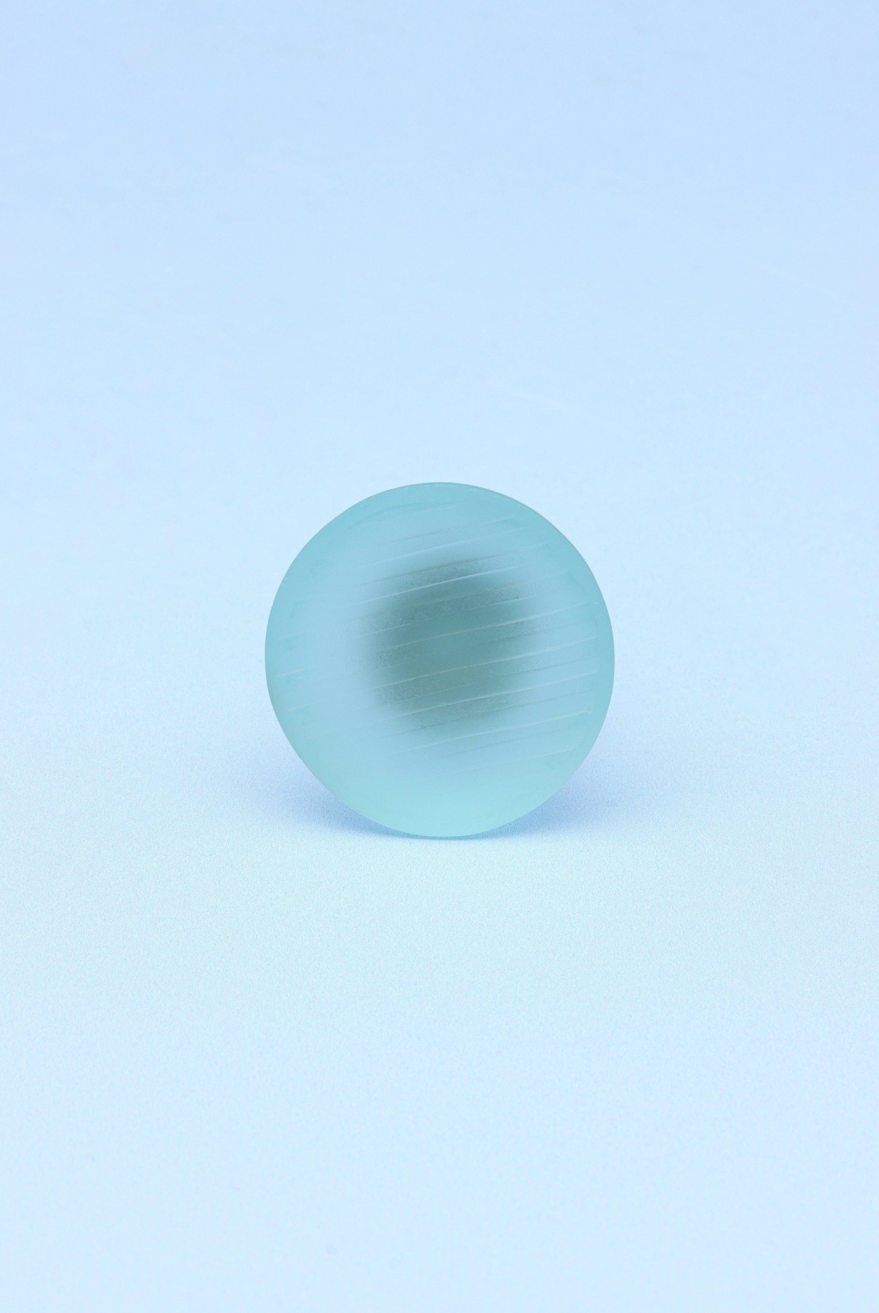 Desiree Frosted Glass Knobs Ribbed Matte Finish in Pastel Hues - G Decor