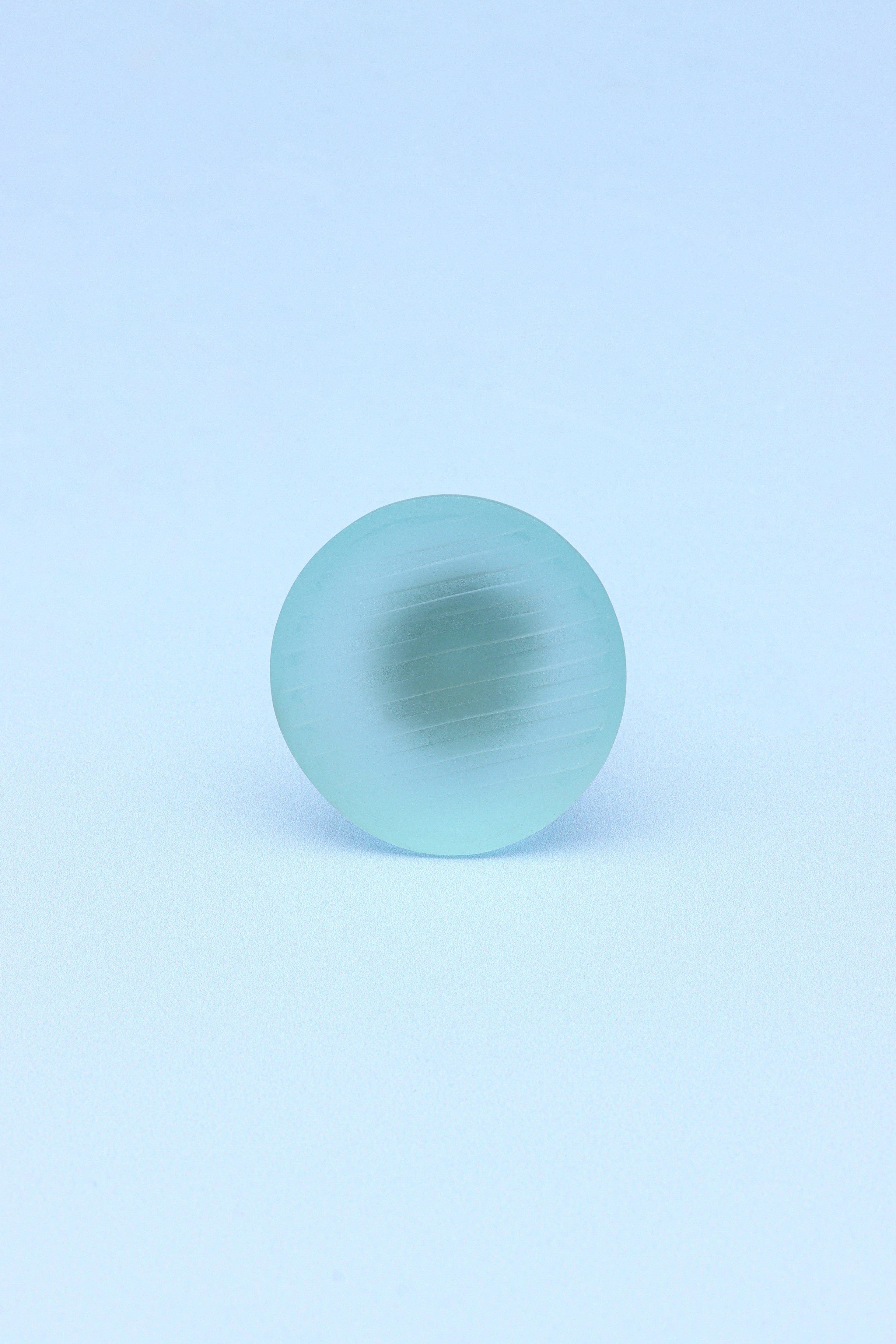 Desiree Frosted Glass Knobs Ribbed Matte Finish in Pastel Hues - G Decor