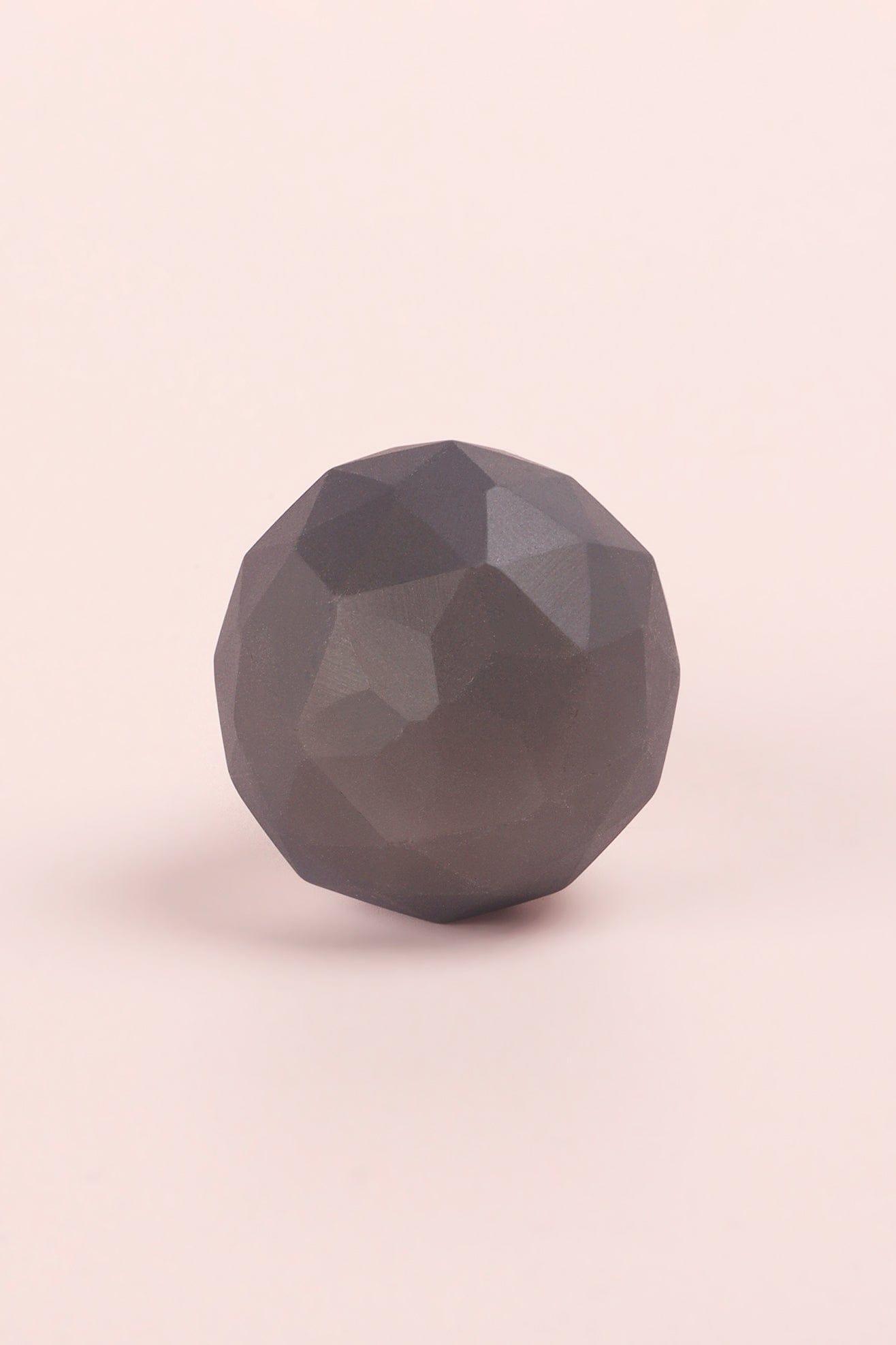 Gdecorstore Door Knobs & Handles Dark Grey Diamond Ball Stylish Matt Glass Knobs