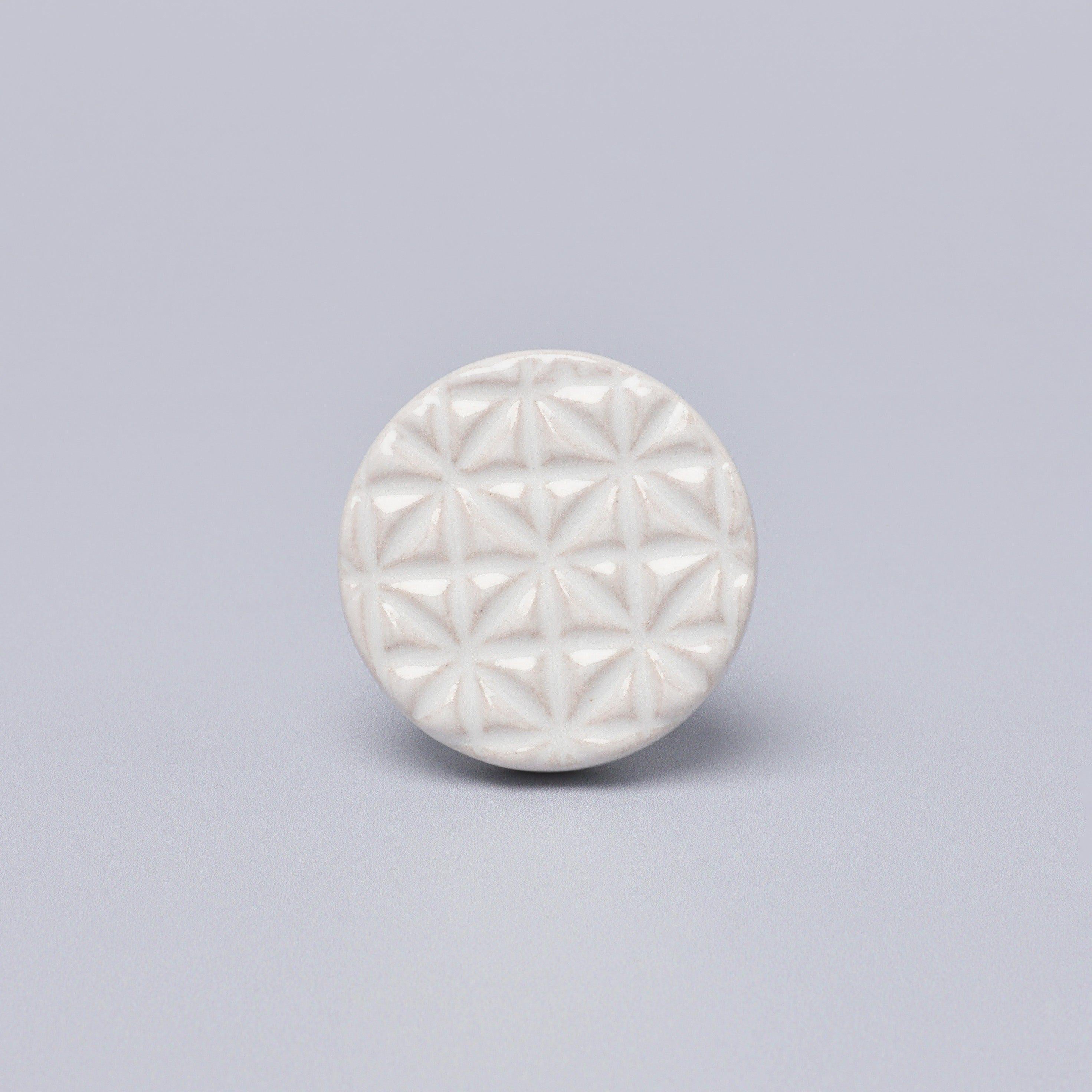 Divertido Handpainted Ceramic Door Knob In Minimalist Colour Palette - G Decor