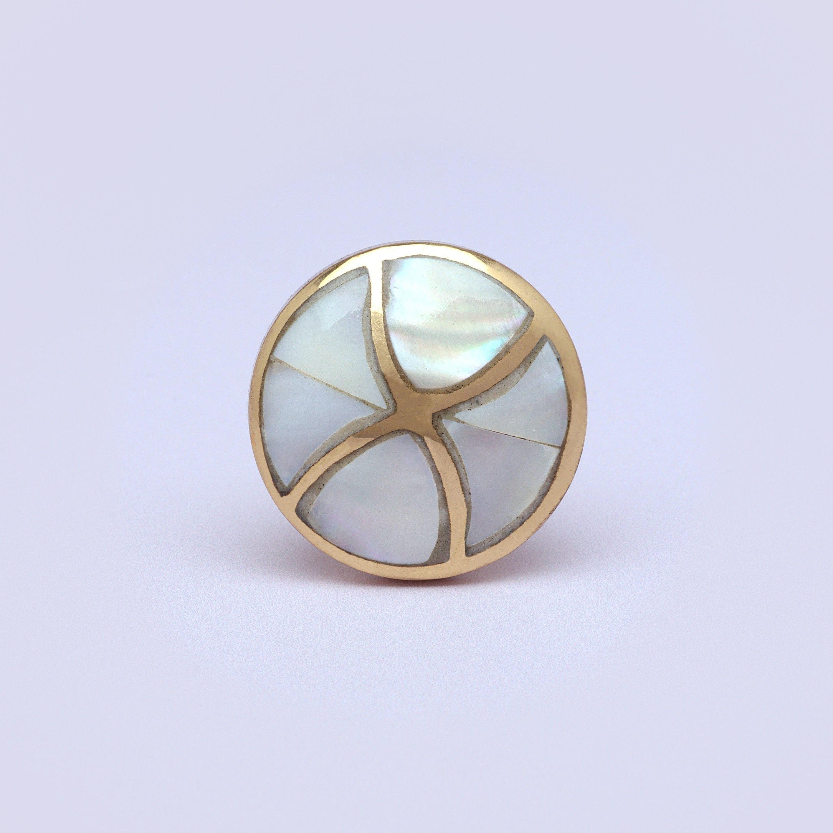 Elizabeth Legacy Mother of Pearl Gold Brass Pull Knobs - G Decor