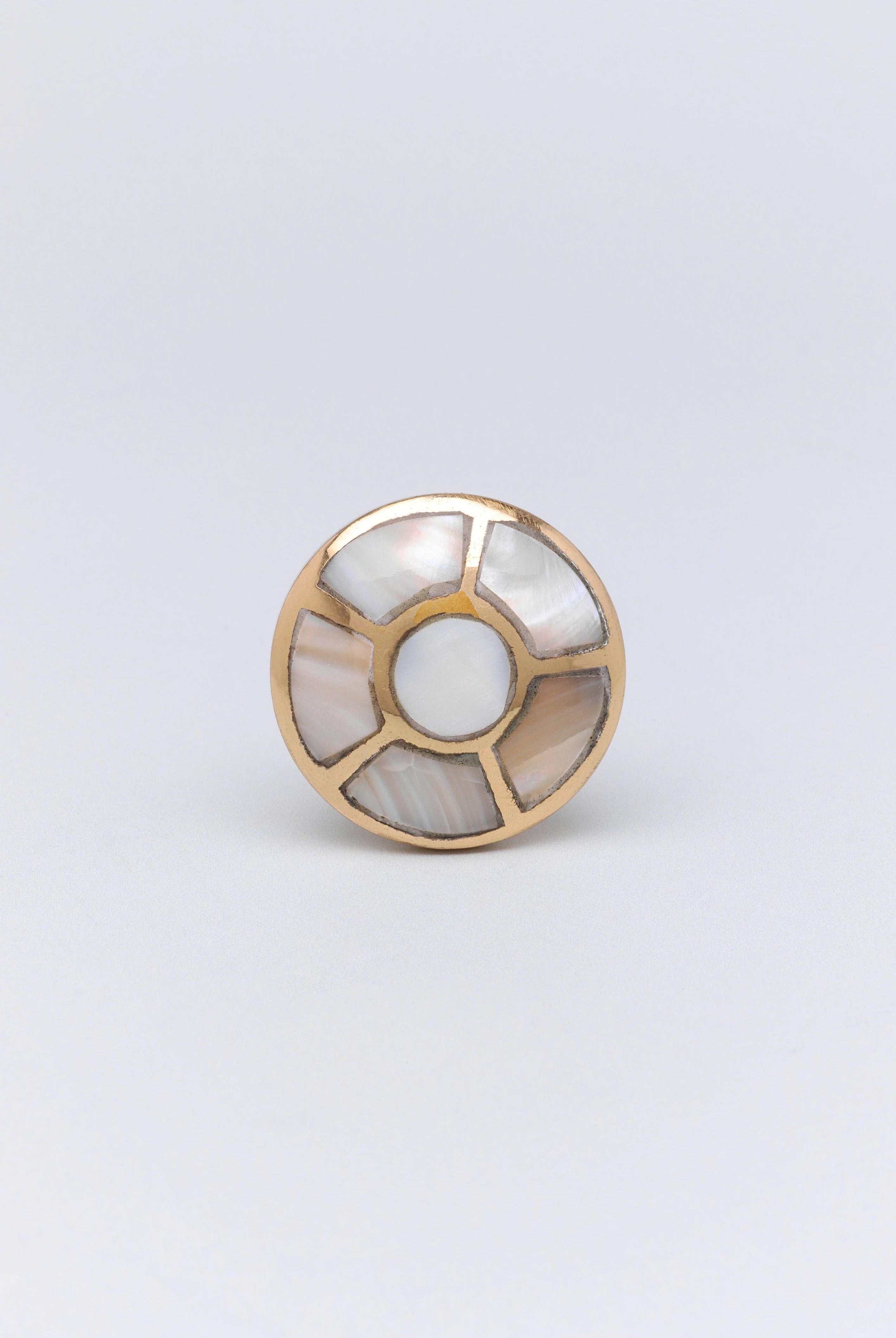 Elizabeth Mother of Pearl Gold Brass Cabinet Knob Family - G Decor