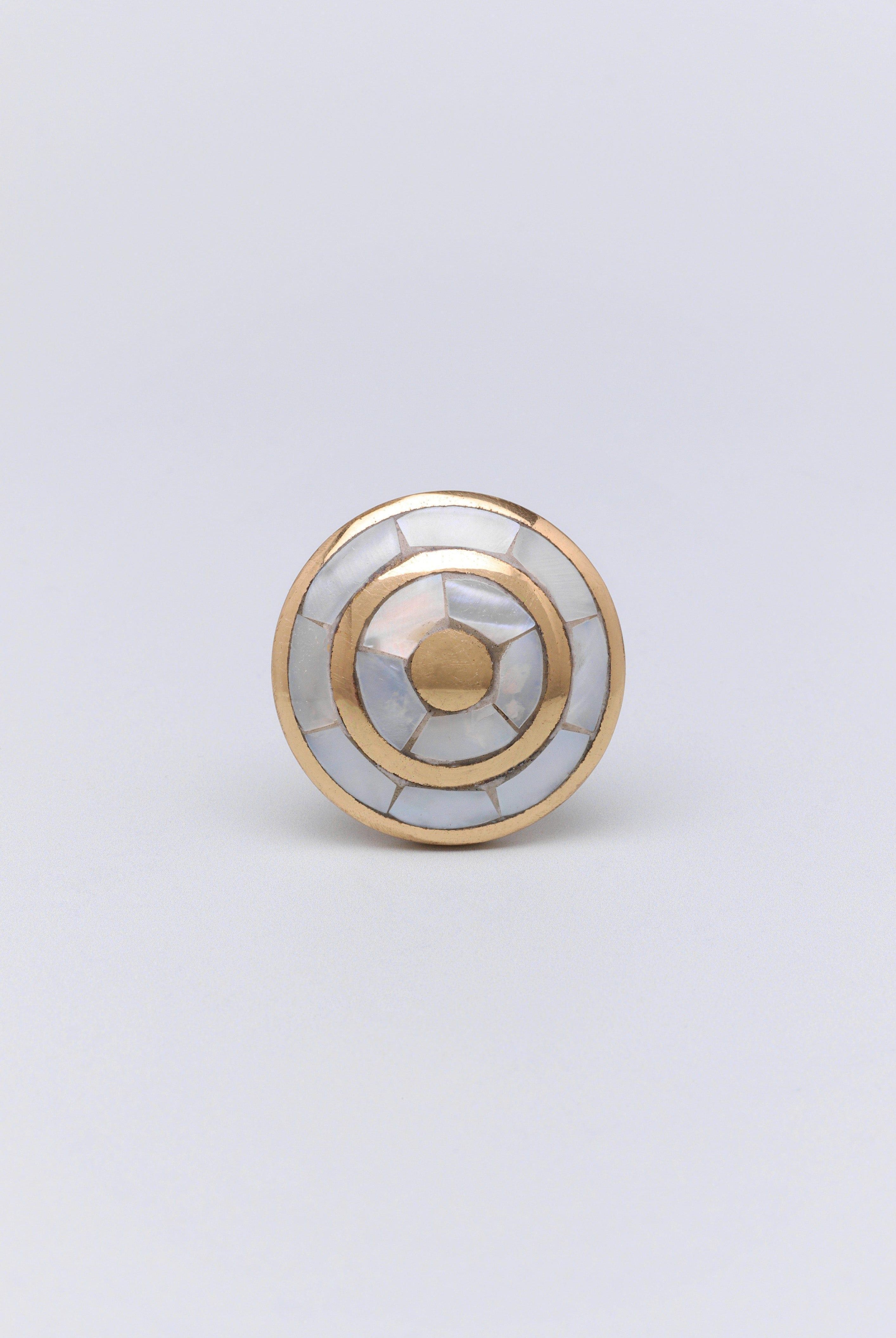 Elizabeth Mother of Pearl Gold Brass Cabinet Knob Family - G Decor