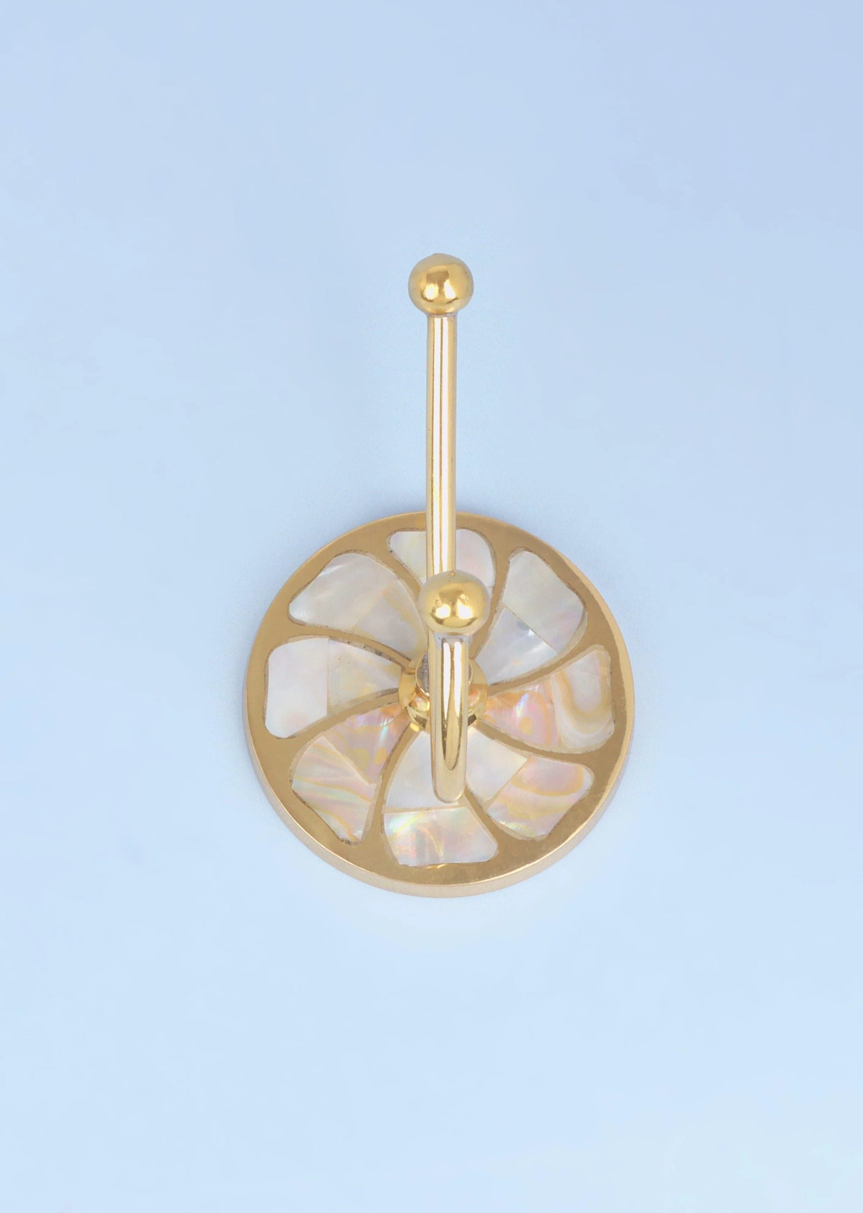 Elizabeth Mother of Pearl Wall Hook, Lattice Inlay — view 5, G Decor