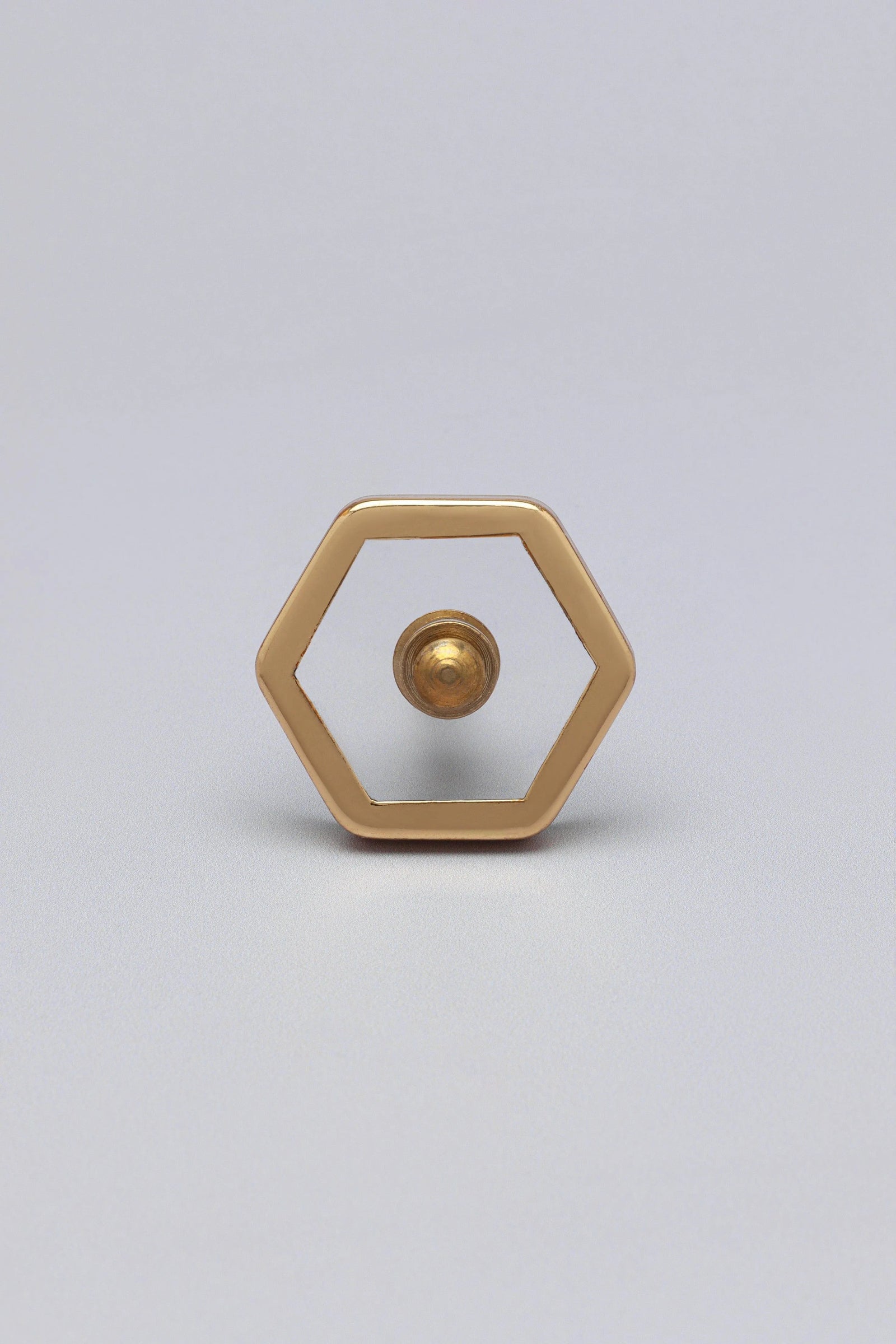 Elton Transparent Gold and Glass Cabinet Pull Knob — alternate view, G Decor