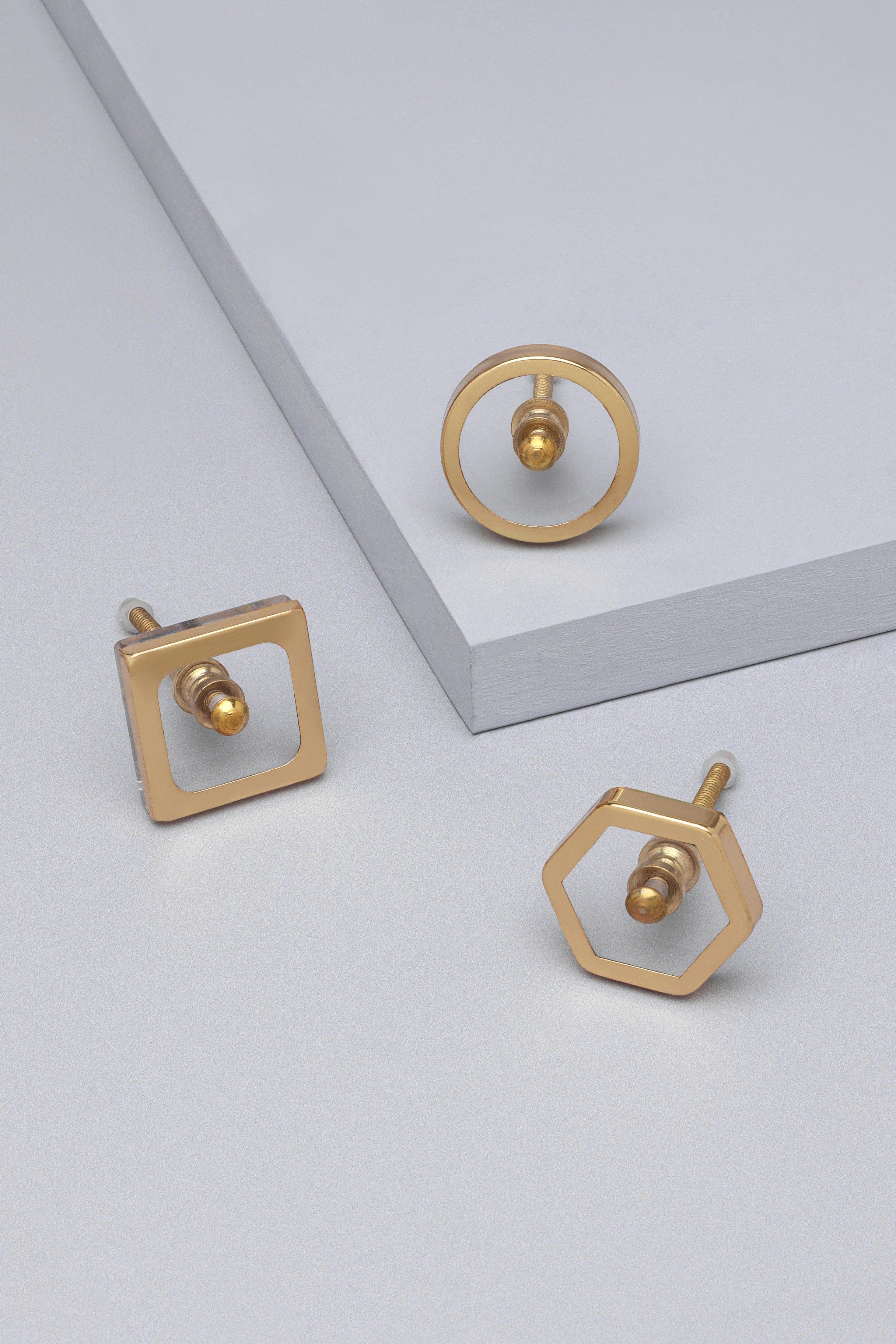 Elton Transparent Charm Gold & Glass Pull Knobs - G Decor