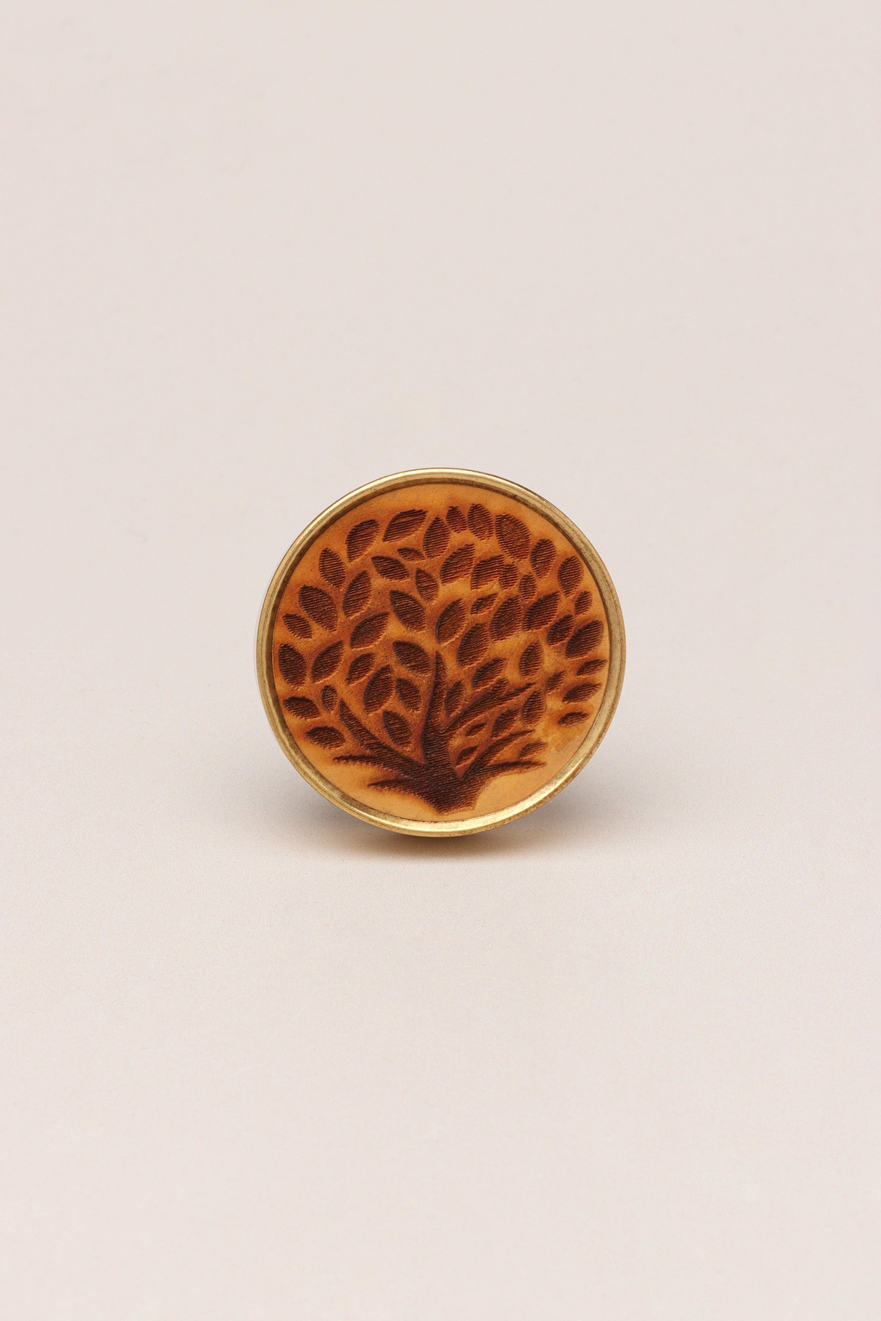 Eterna Brass and Wooden Tree Knob Pull Handle - G Decor